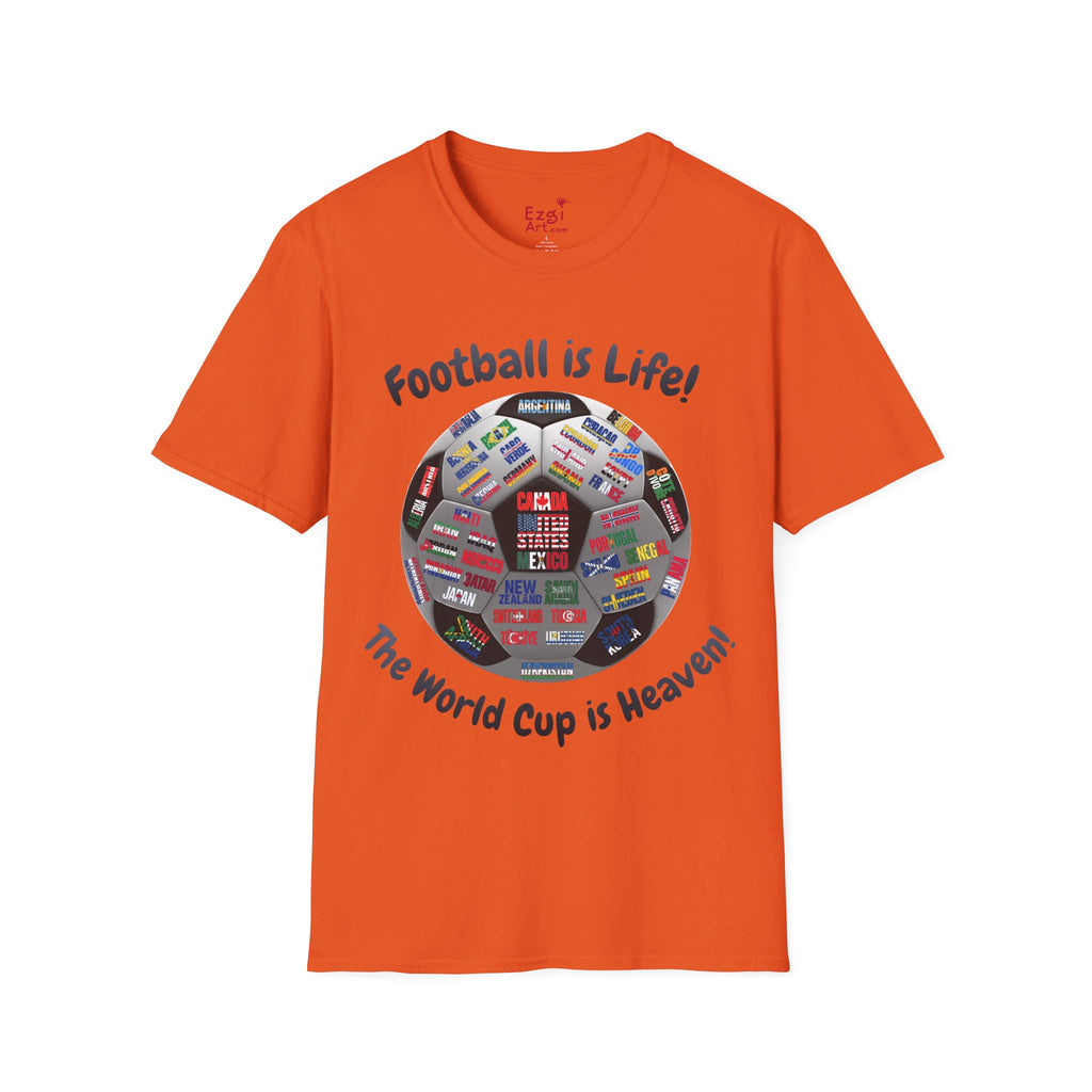 World Cup is Heaven | All Teams Ball Design | Dark Text | Lightweight