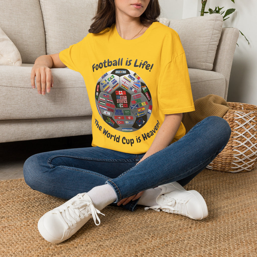 World Cup is Heaven | All Teams Ball Design | Dark Text | Lightweight