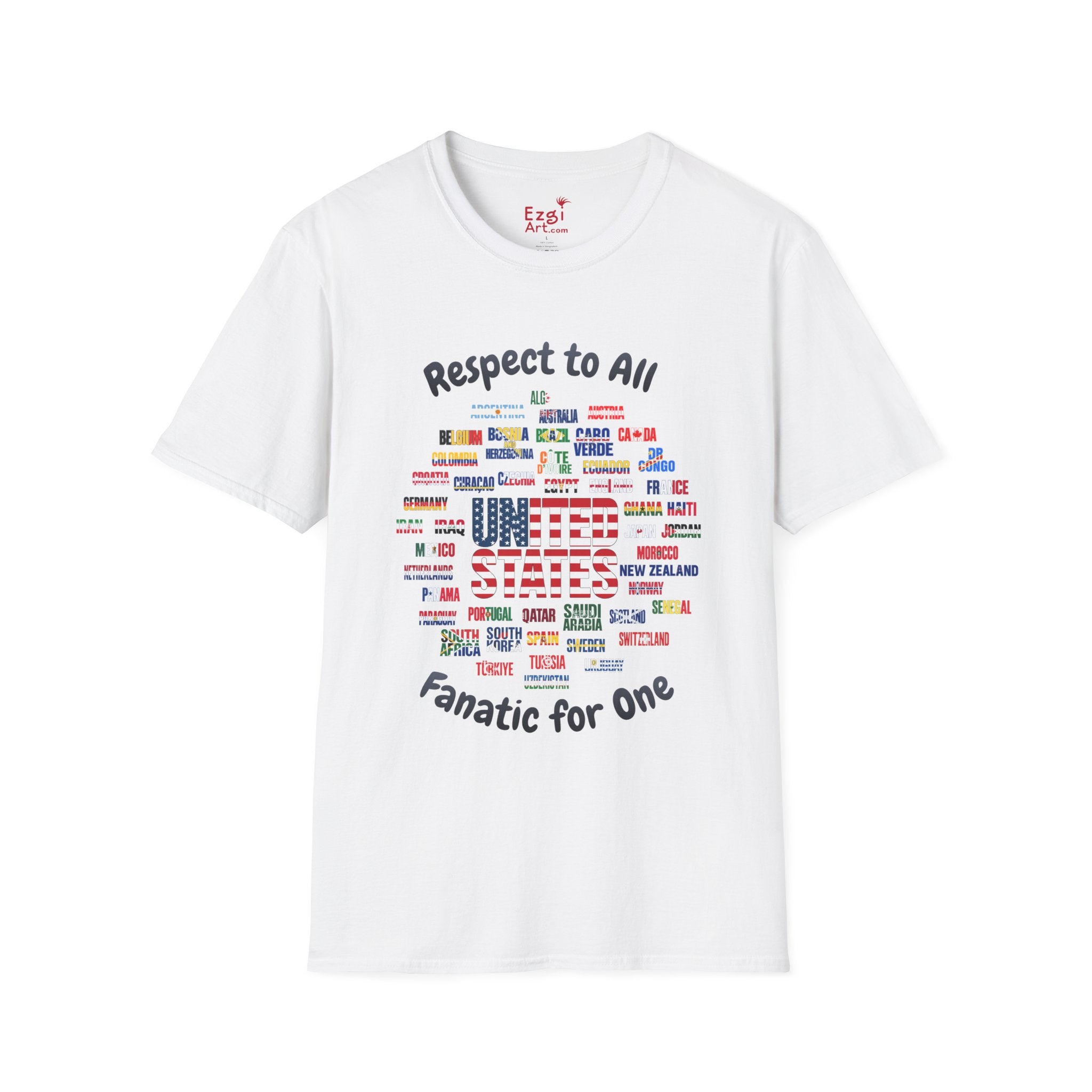 USA Fan Soccer Tee | Dark Text | Lightweight