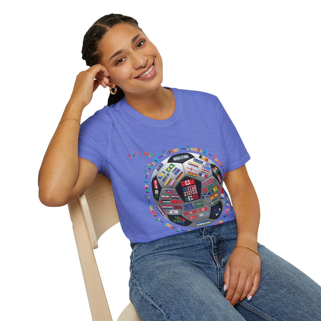 Eat, Sleep, Soccer in Different Languages | Colorful Text | Lightweight