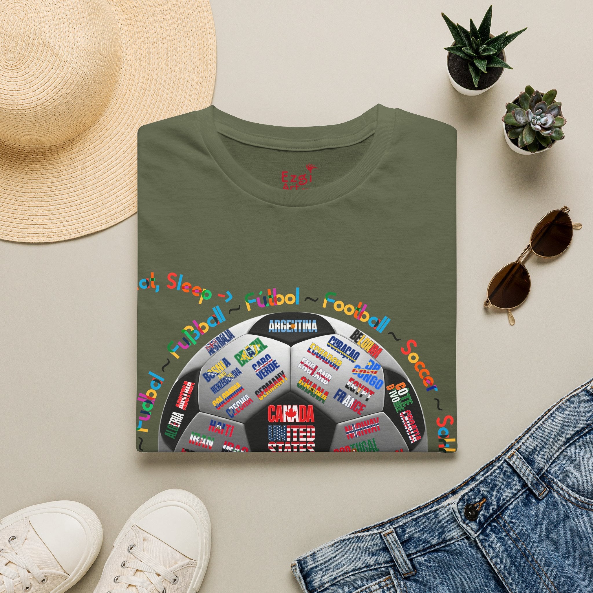 Soccer World Cup | “Eat, Sleep, Football, My Summer 2026" | Colorful Text | Lightweight