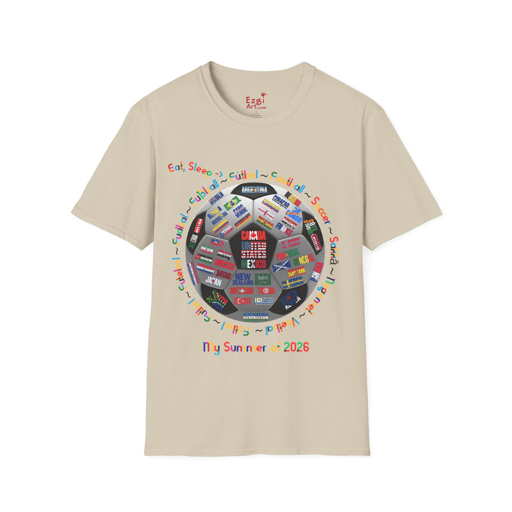 Soccer World Cup | “Eat, Sleep, Football, My Summer 2026" | Colorful Text | Lightweight
