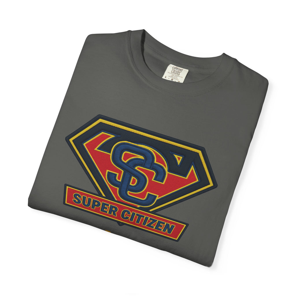 Super Citizen Graphic T-Shirt — "Pays so many taxes" (Yellow text) - A protest tee for everyday people. Regular citizens pay taxes at every step of life—income, purchases, property—while the burden...