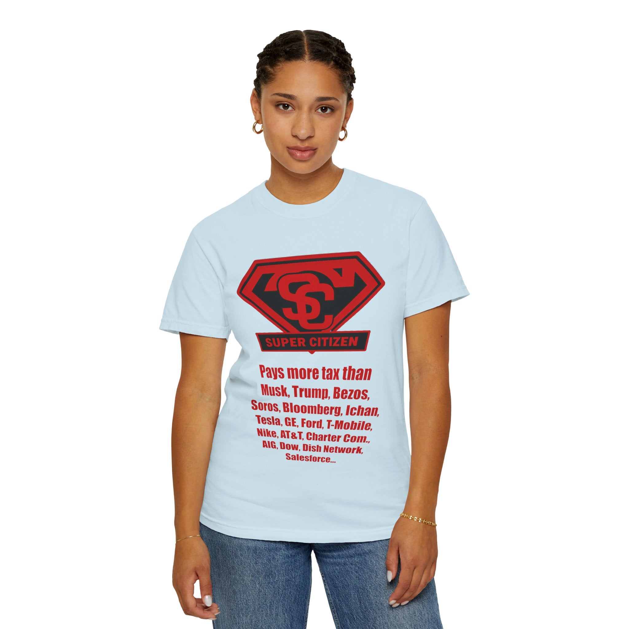 Super Citizen Graphic T-Shirt — "Pays More Tax Than" Protest Tee (Special Edition) - A protest tee for everyday people. Regular citizens pay more taxes than wealthy ones. Wear it to show your...