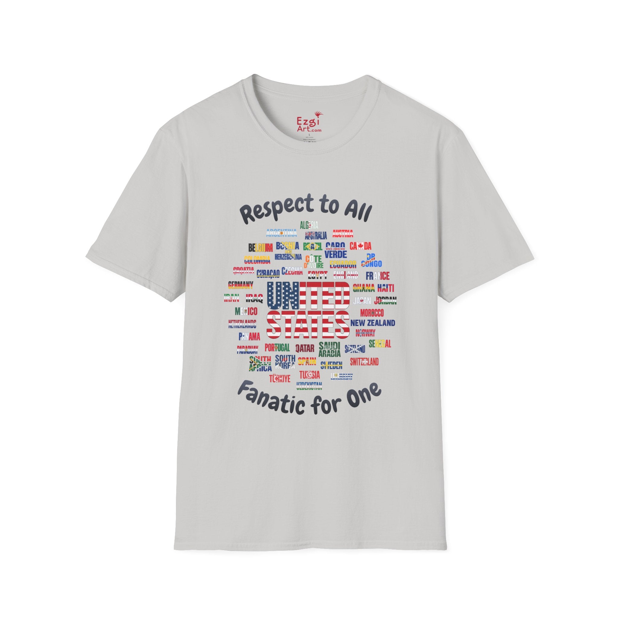 USA Fan Soccer Tee | Dark Text | Lightweight