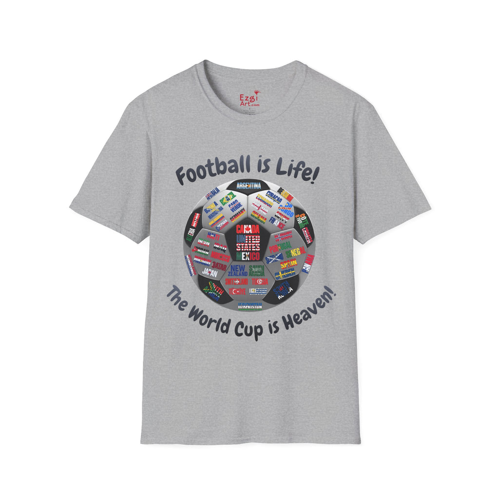 World Cup is Heaven | All Teams Ball Design | Dark Text | Lightweight