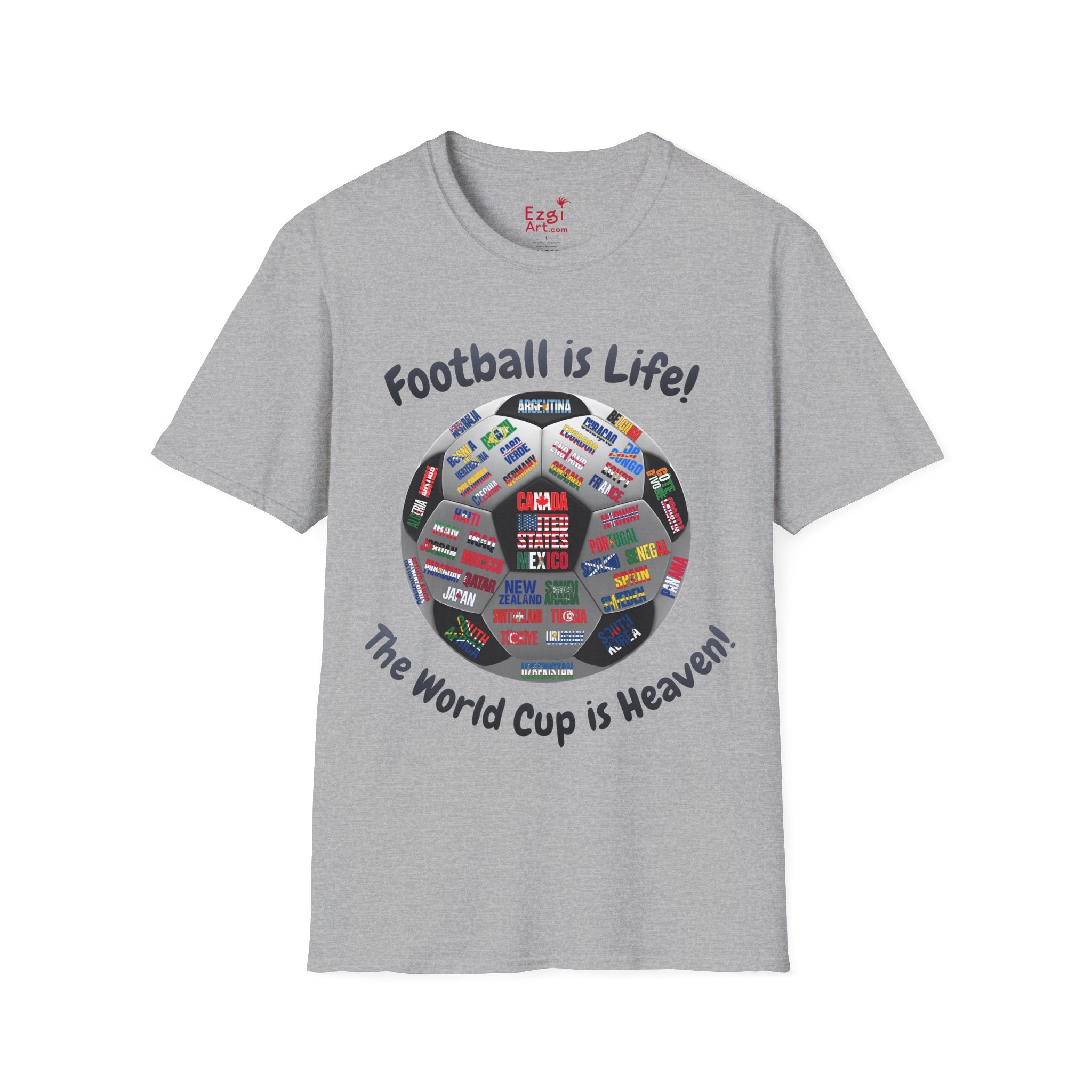 World Cup is Heaven | All Teams Ball Design | Dark Text | Lightweight