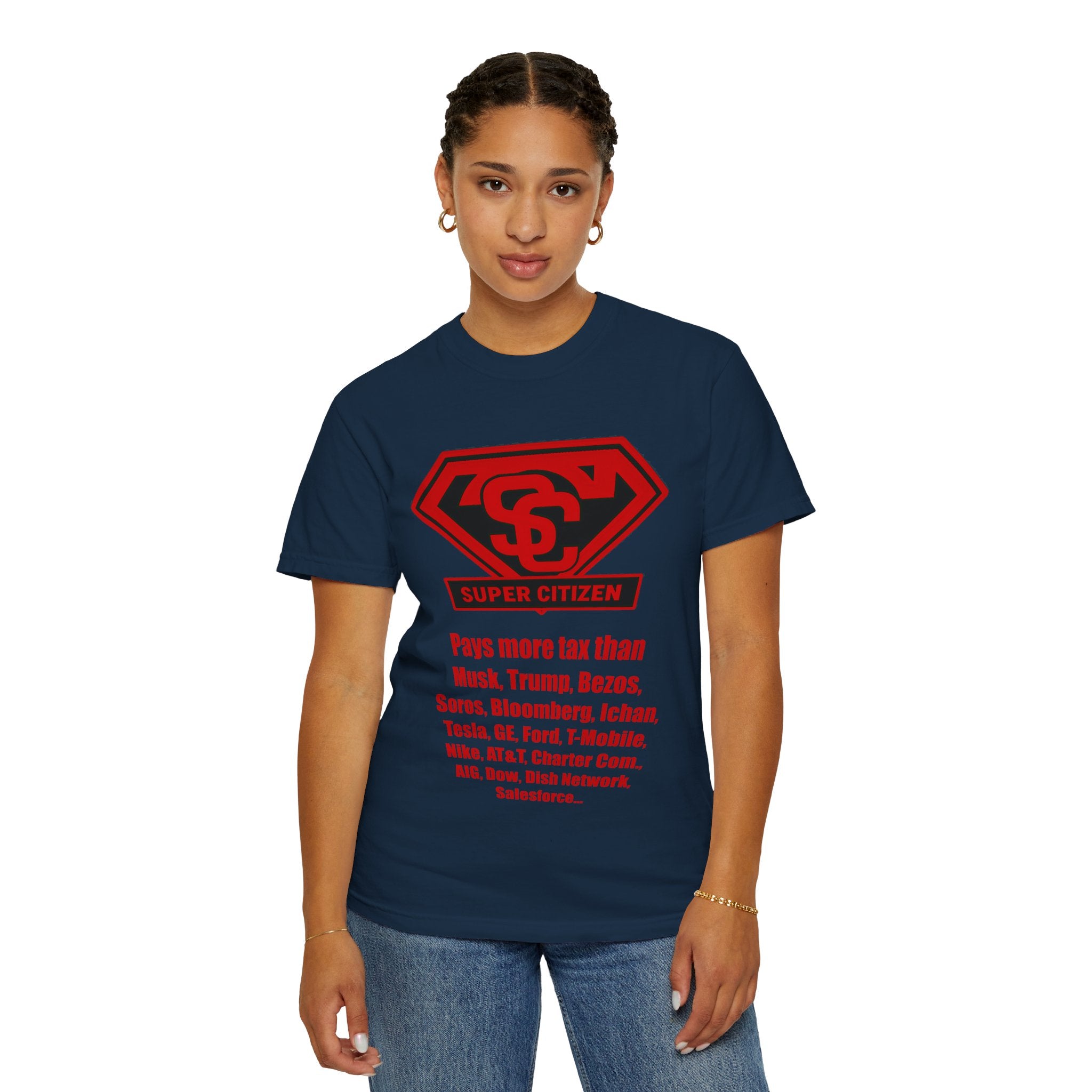 Super Citizen Graphic T-Shirt — "Pays More Tax Than" Protest Tee (Special Edition) - A protest tee for everyday people. Regular citizens pay more taxes than wealthy ones. Wear it to show your...