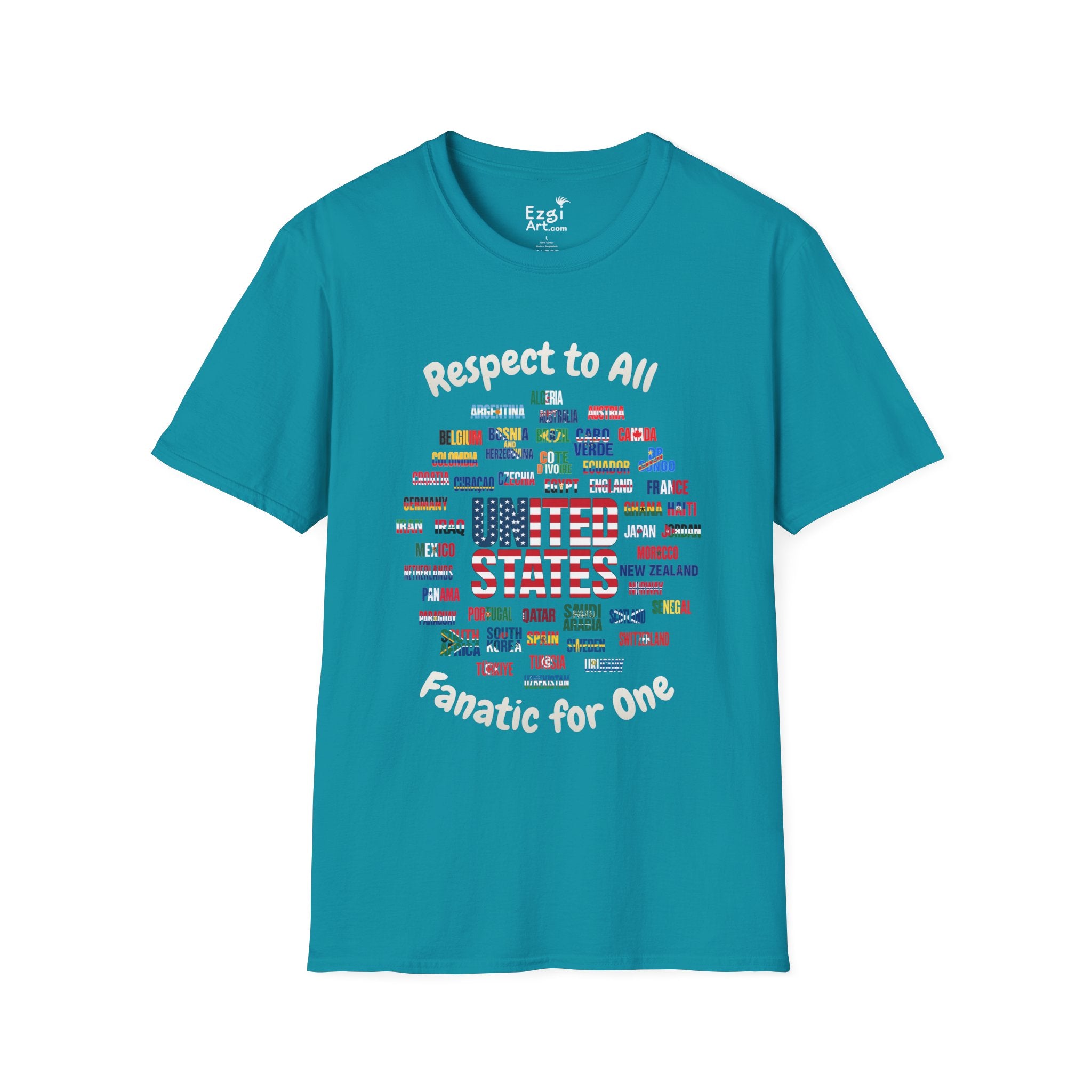 USA Fan Soccer Tee | White Text | Lightweight