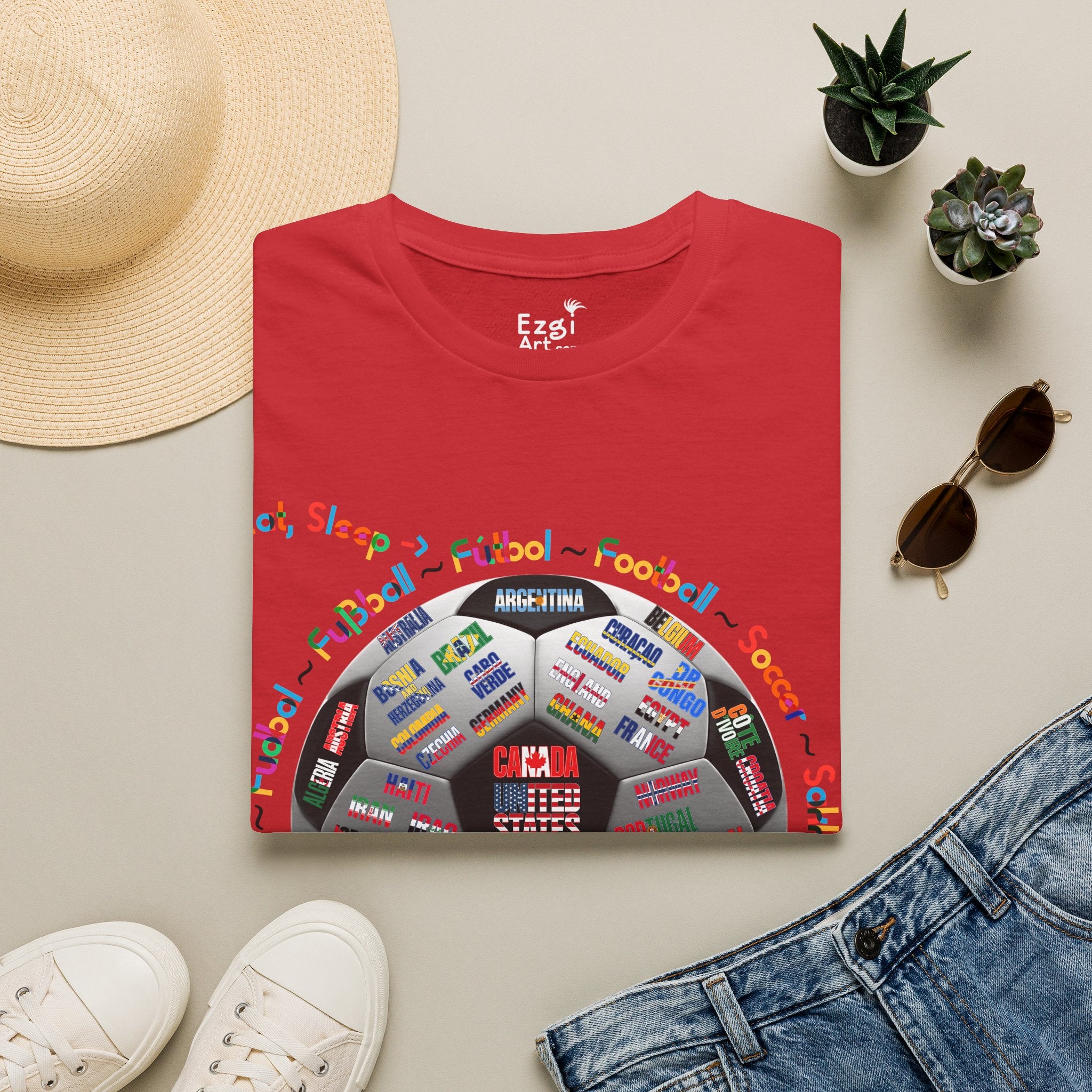 Soccer World Cup | “Eat, Sleep, Football, My Summer 2026" | Colorful Text | Lightweight