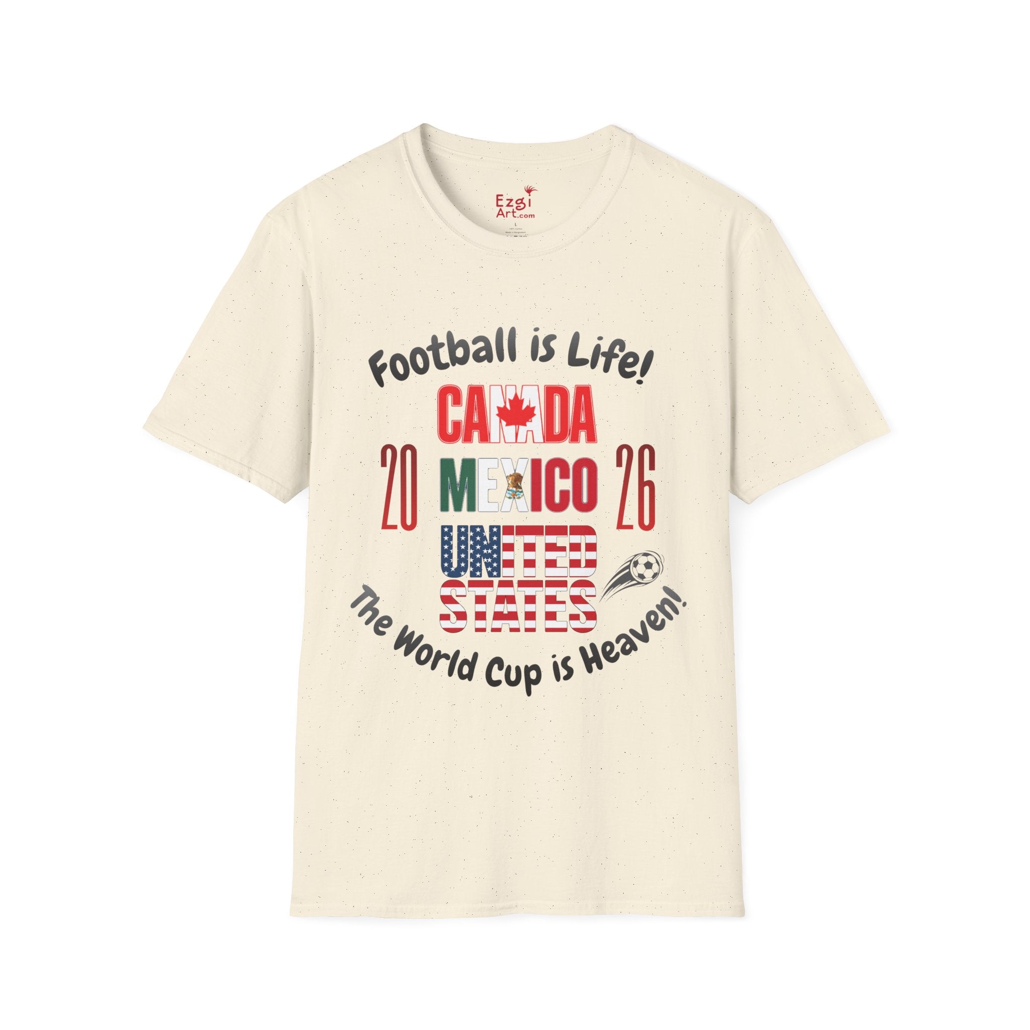 Canada Mexico USA 2026 World Cup | Heaven | Dark Text | Lightweight