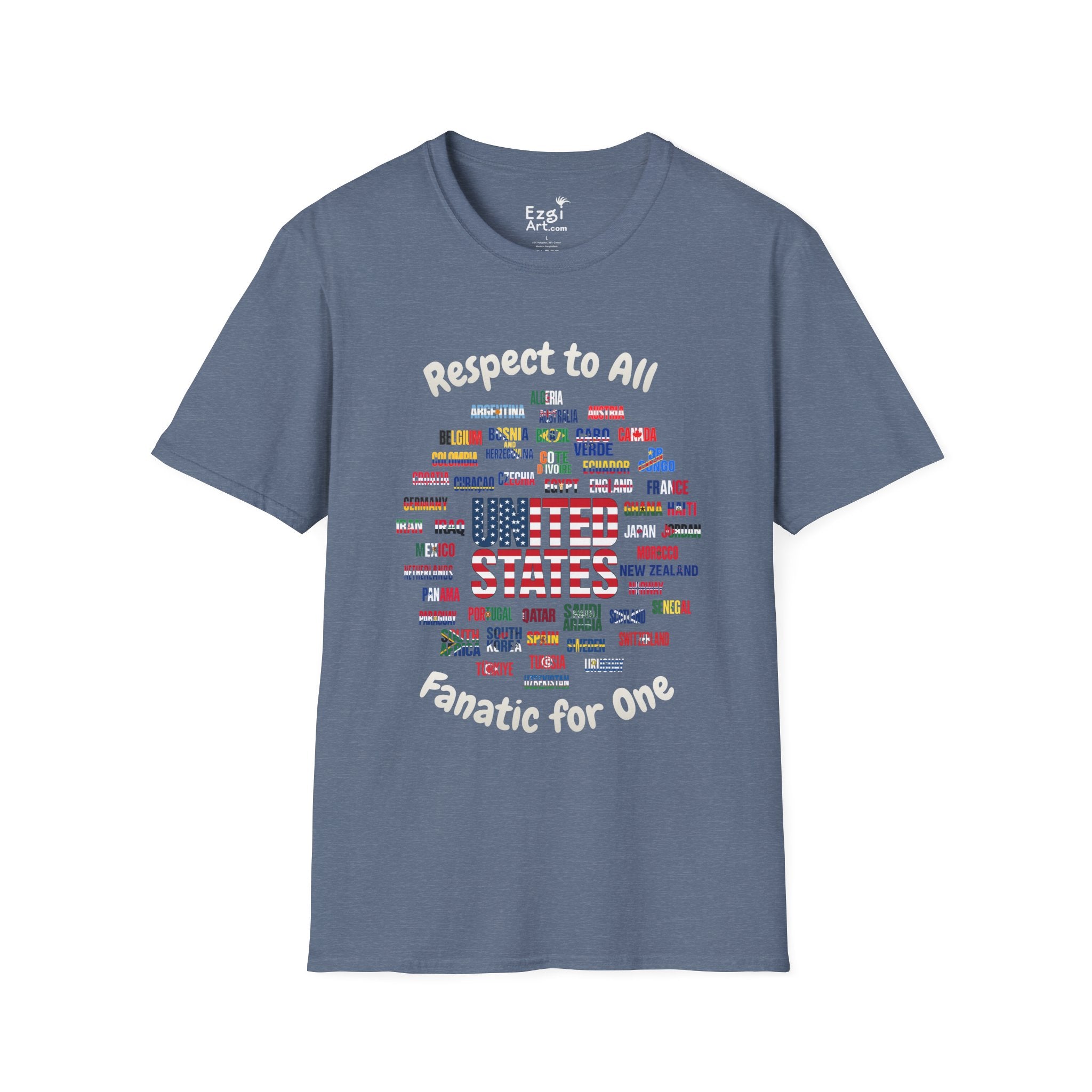 USA Fan Soccer Tee | White Text | Lightweight