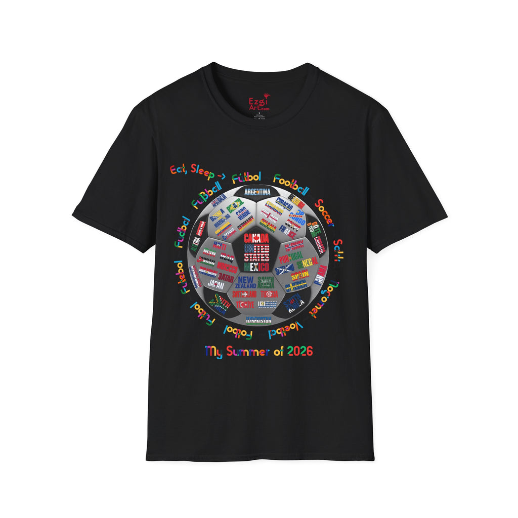 Soccer World Cup | “Eat, Sleep, Football, My Summer 2026" | Colorful Text | Lightweight