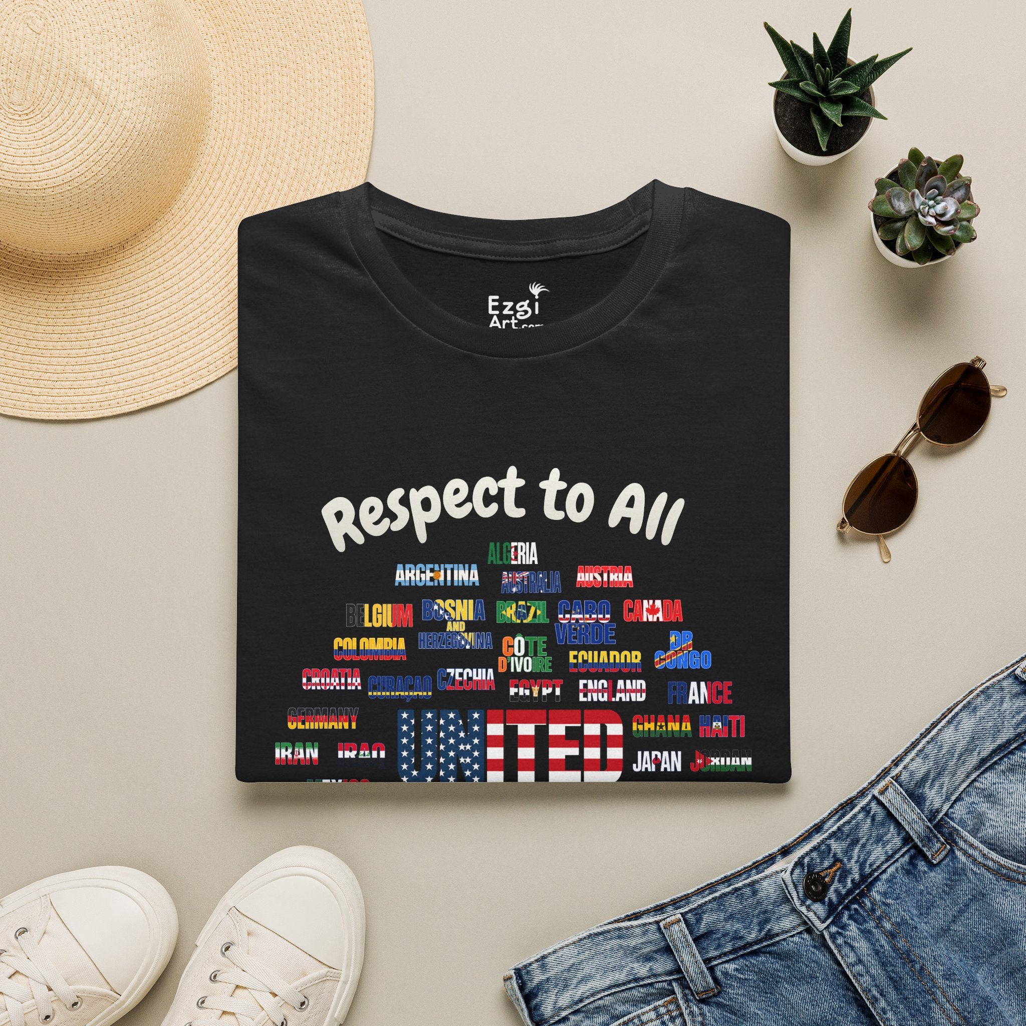 USA Fan Soccer Tee | White Text | Lightweight