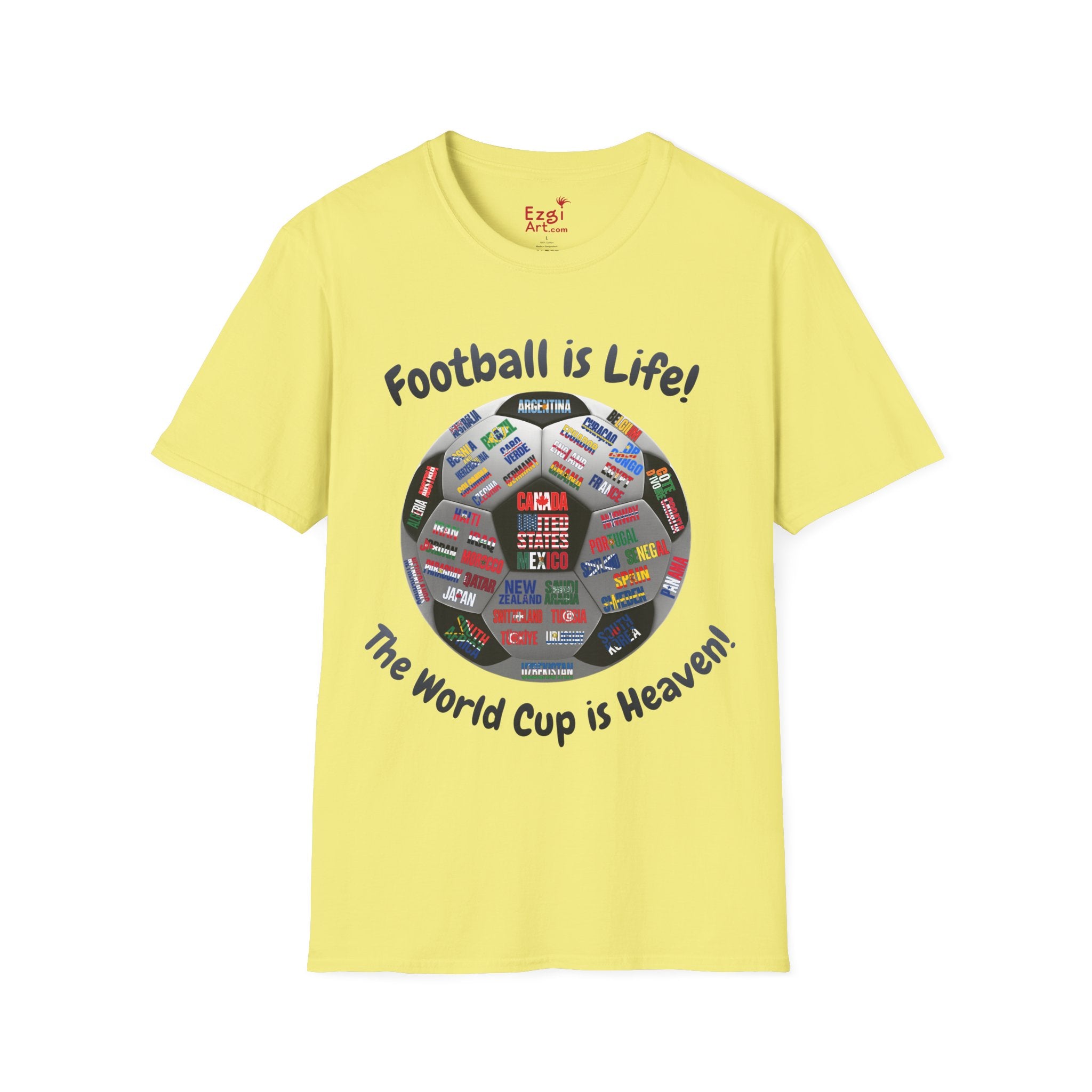 World Cup is Heaven | All Teams Ball Design | Dark Text | Lightweight