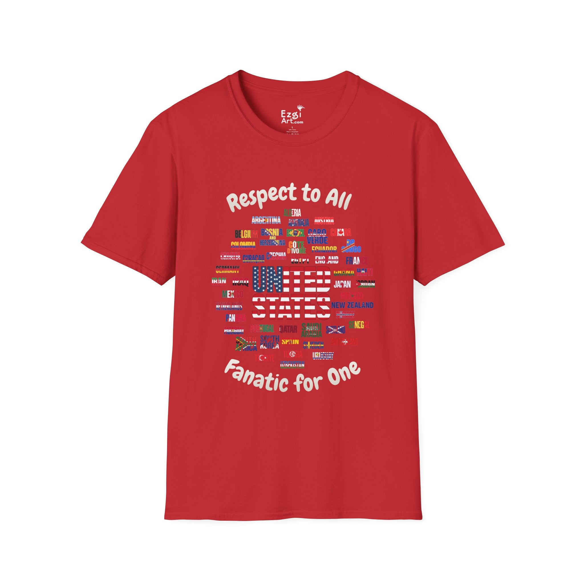 USA Fan Soccer Tee | White Text | Lightweight