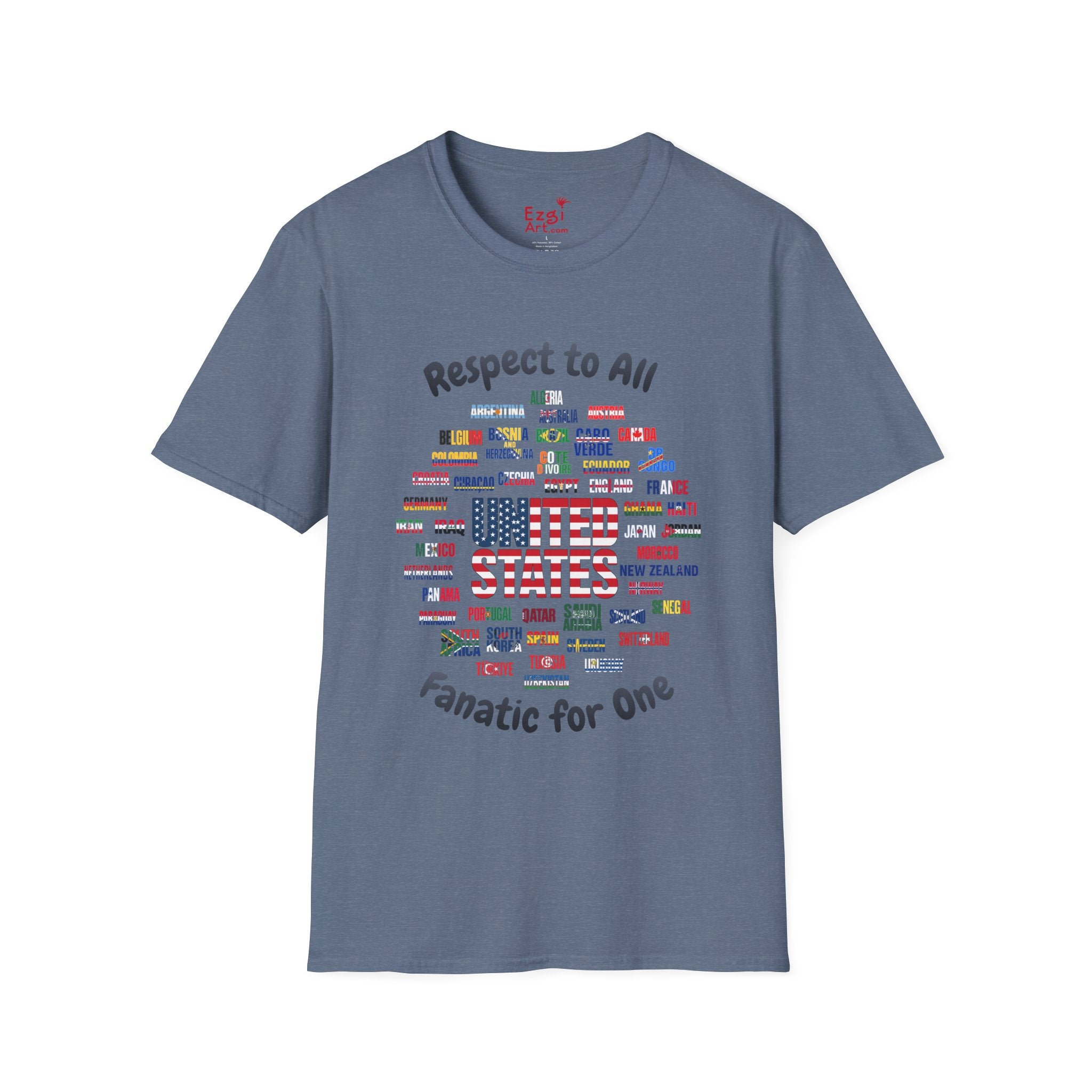 USA Fan Soccer Tee | Dark Text | Lightweight