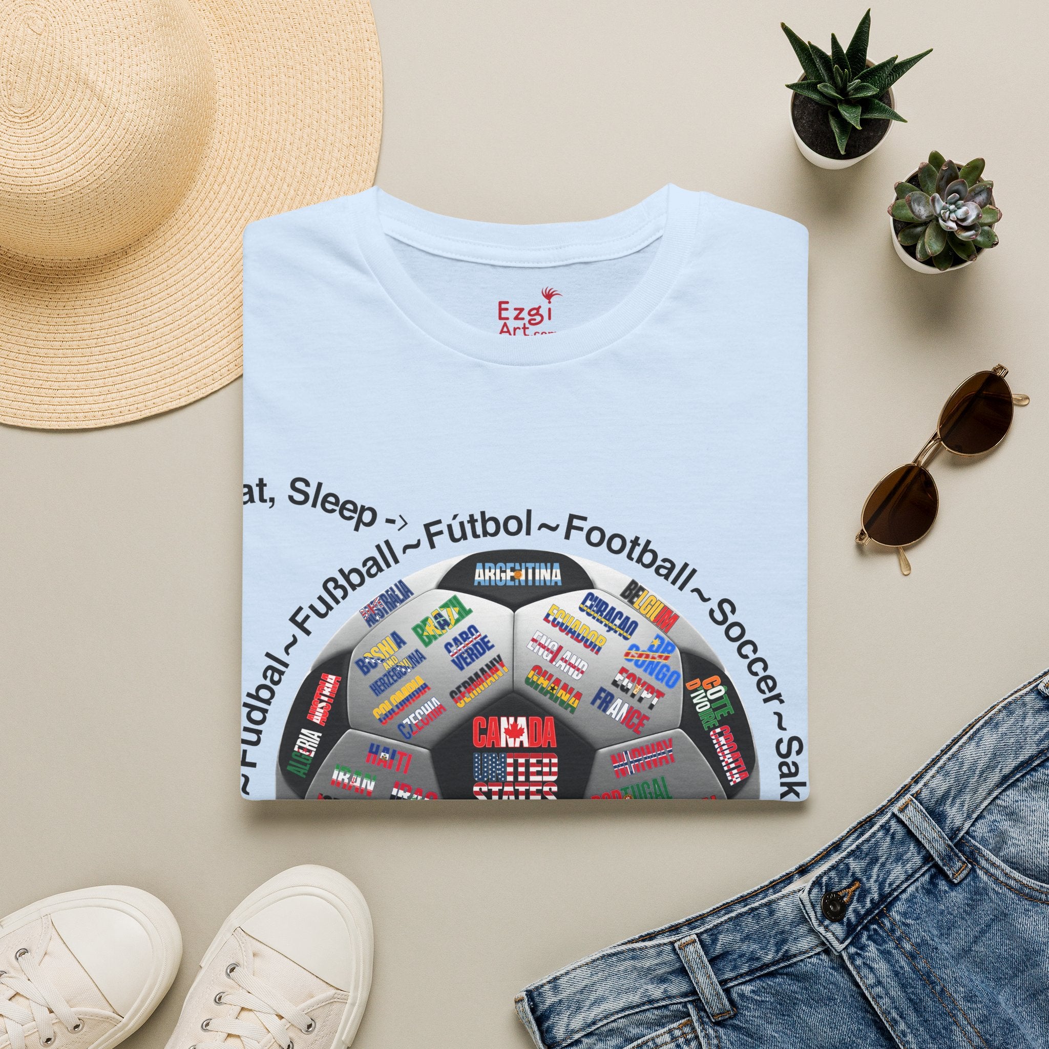 Soccer World Cup | “Eat, Sleep, Football, My Summer 2026" | White or Black Text | Lightweight