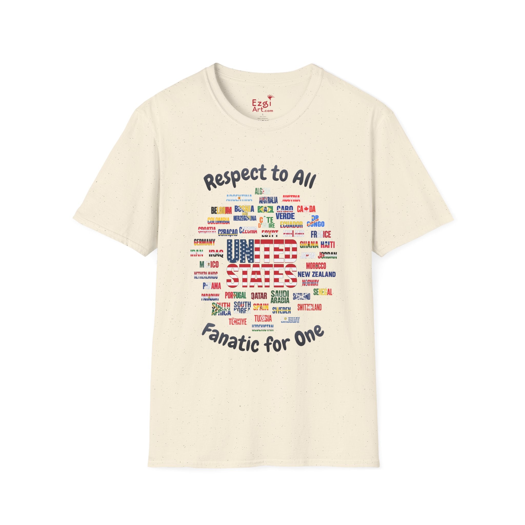 USA Fan Soccer Tee | Dark Text | Lightweight