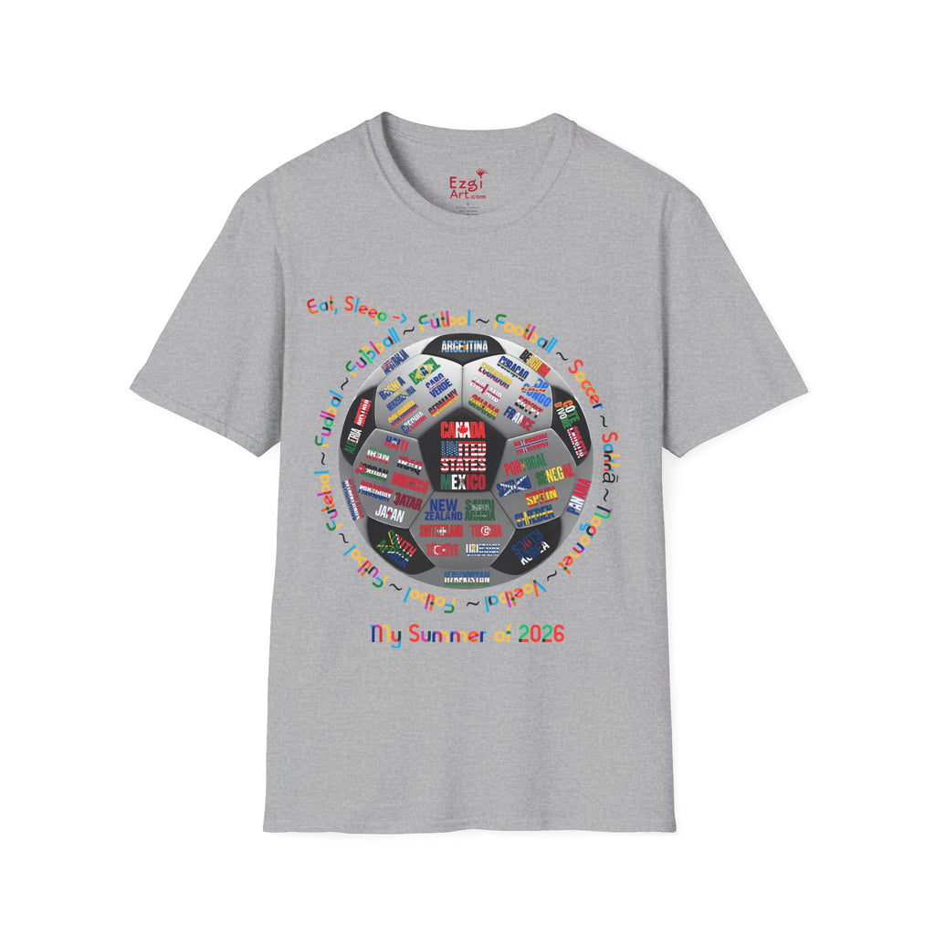 Soccer World Cup | “Eat, Sleep, Football, My Summer 2026" | Colorful Text | Lightweight