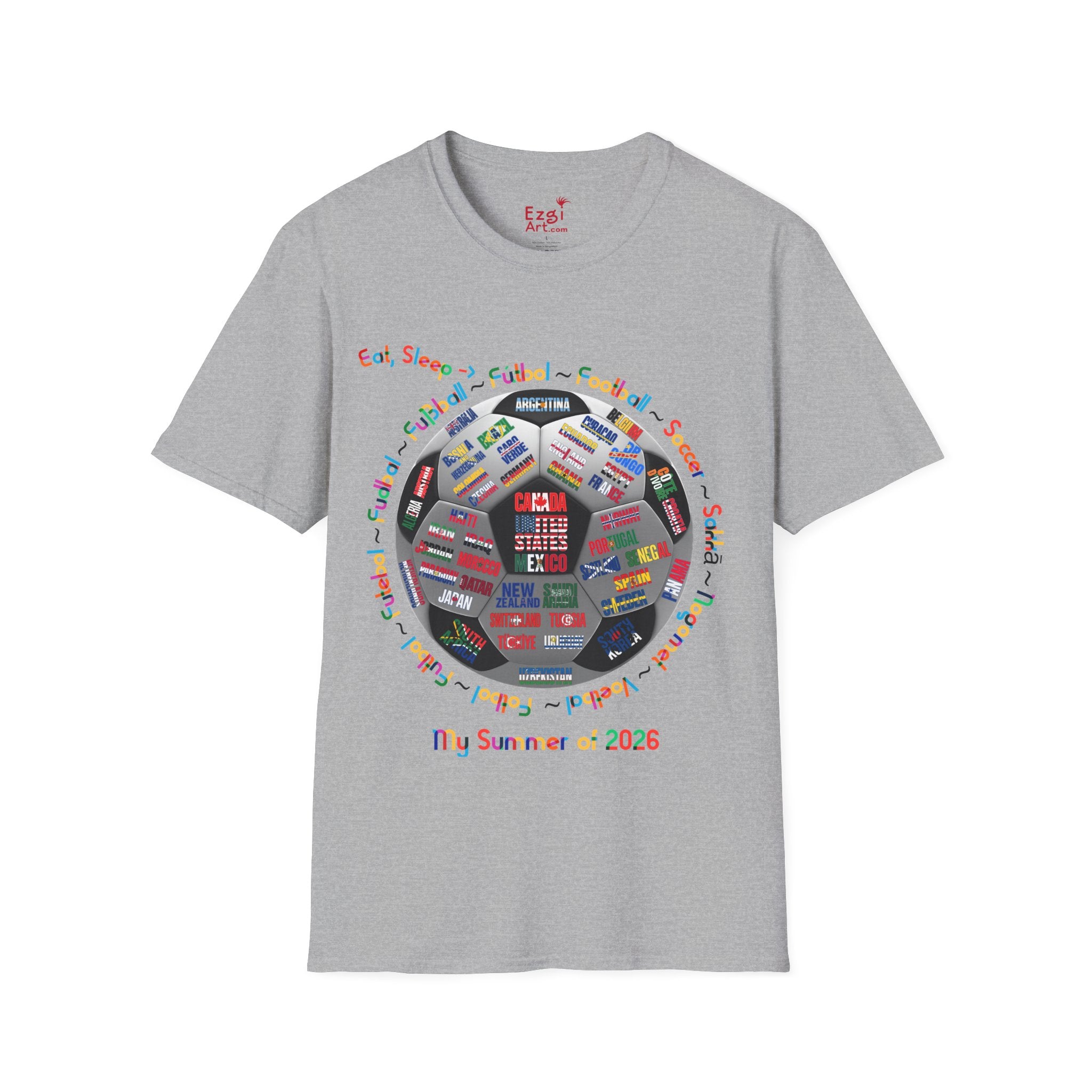 Soccer World Cup | “Eat, Sleep, Football, My Summer 2026" | Colorful Text | Lightweight