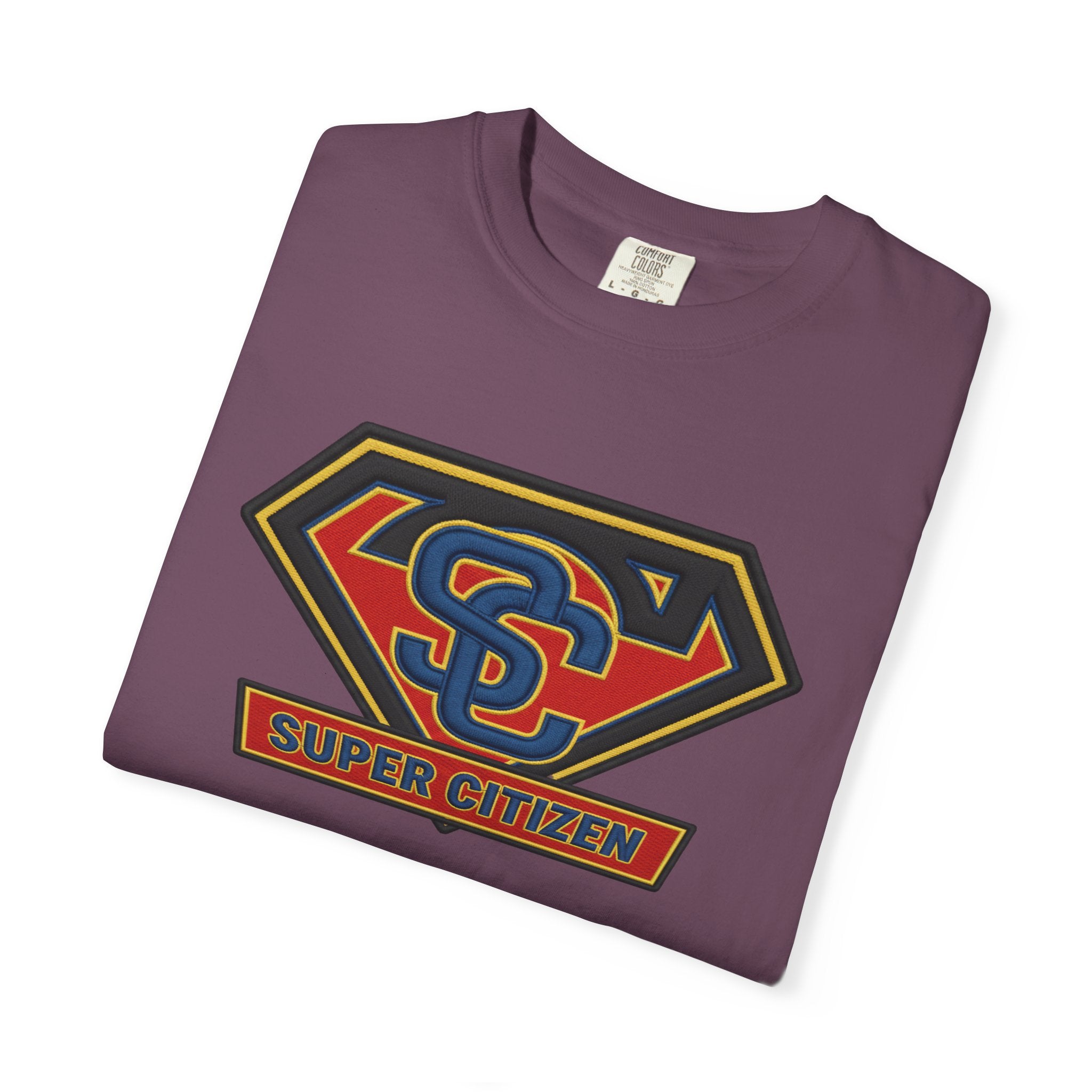 Super Citizen Graphic T-Shirt — "Pays More Tax Than" Protest Tee (Blue Text) -  A protest tee for everyday people. Regular citizens pay more taxes than wealthy ones.  Wear it to show your frustration...