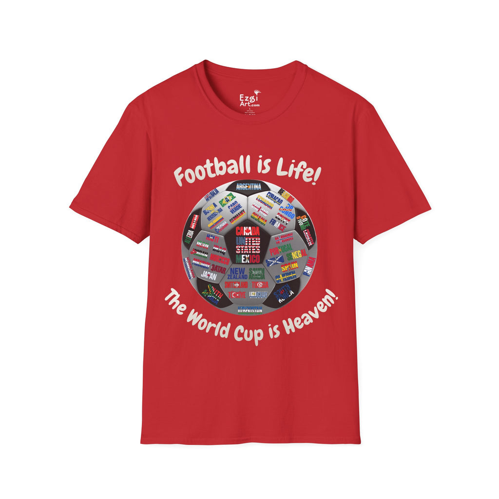 World Cup is Heaven | All Teams Ball Design | White Text | Lightweight