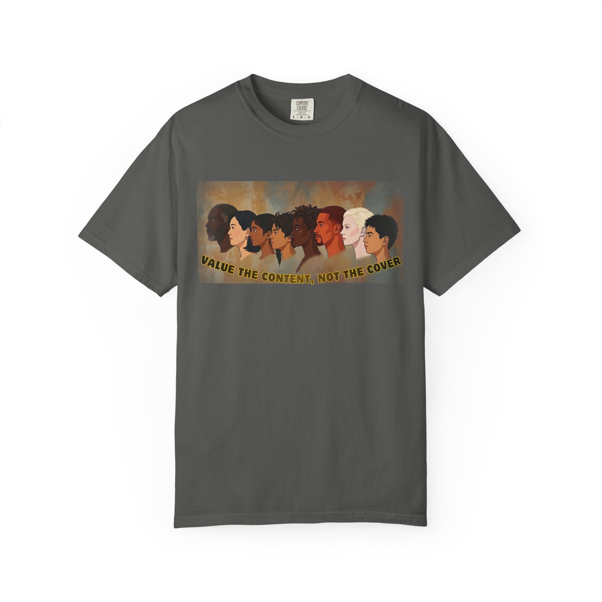 "Value the Content, Not the Cover" Unisex Garment-Dyed T-shirt