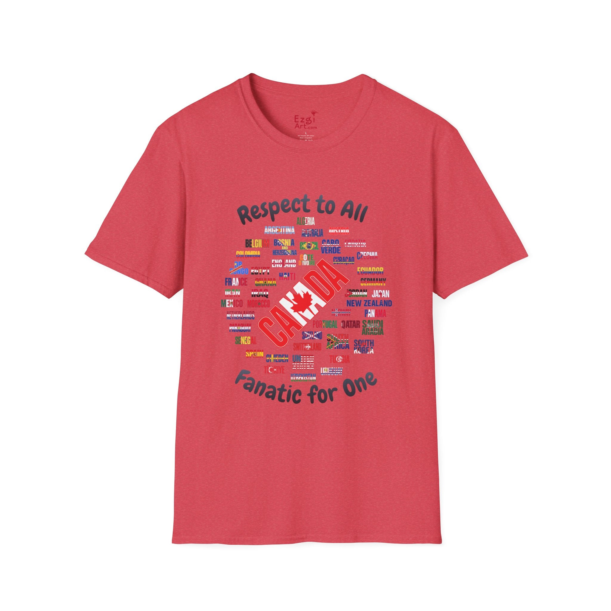 Canada Fan Soccer Tee | Dark Text | Lightweight