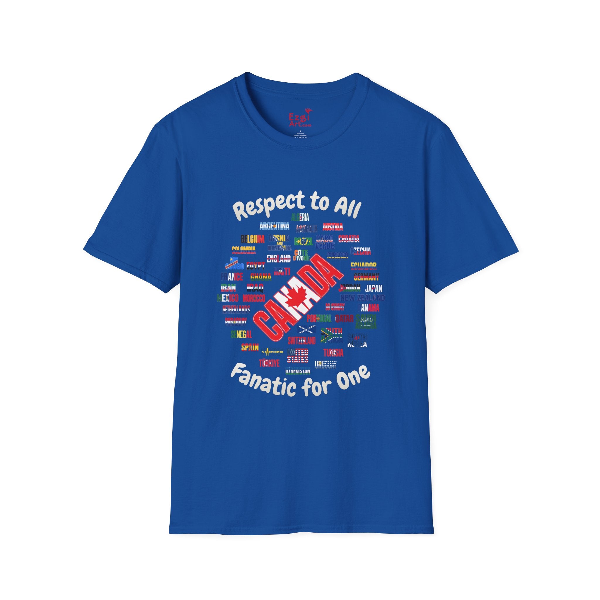 Canada Fan Soccer Tee | White Text | Lightweight