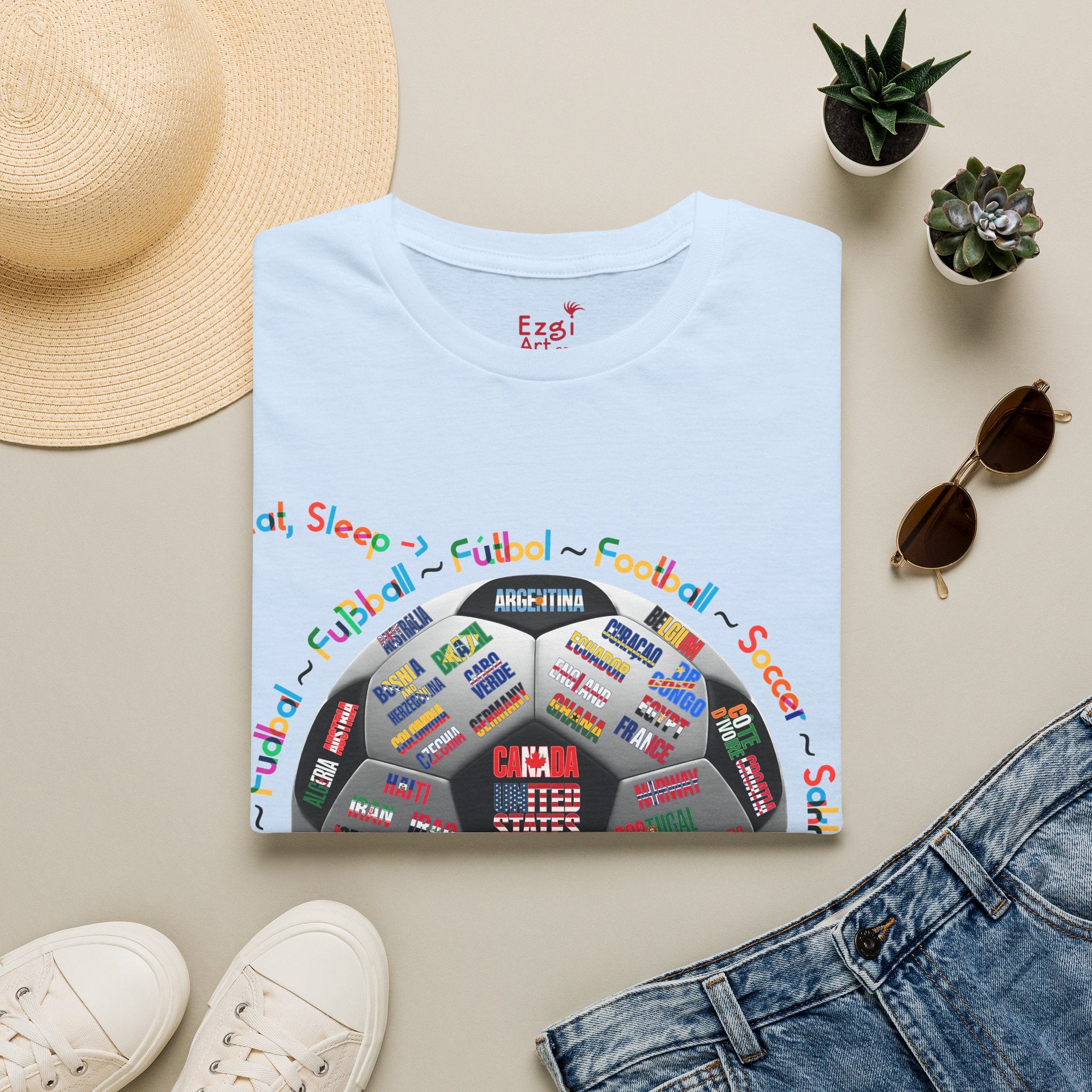 Soccer World Cup | “Eat, Sleep, Football, My Summer 2026" | Colorful Text | Lightweight