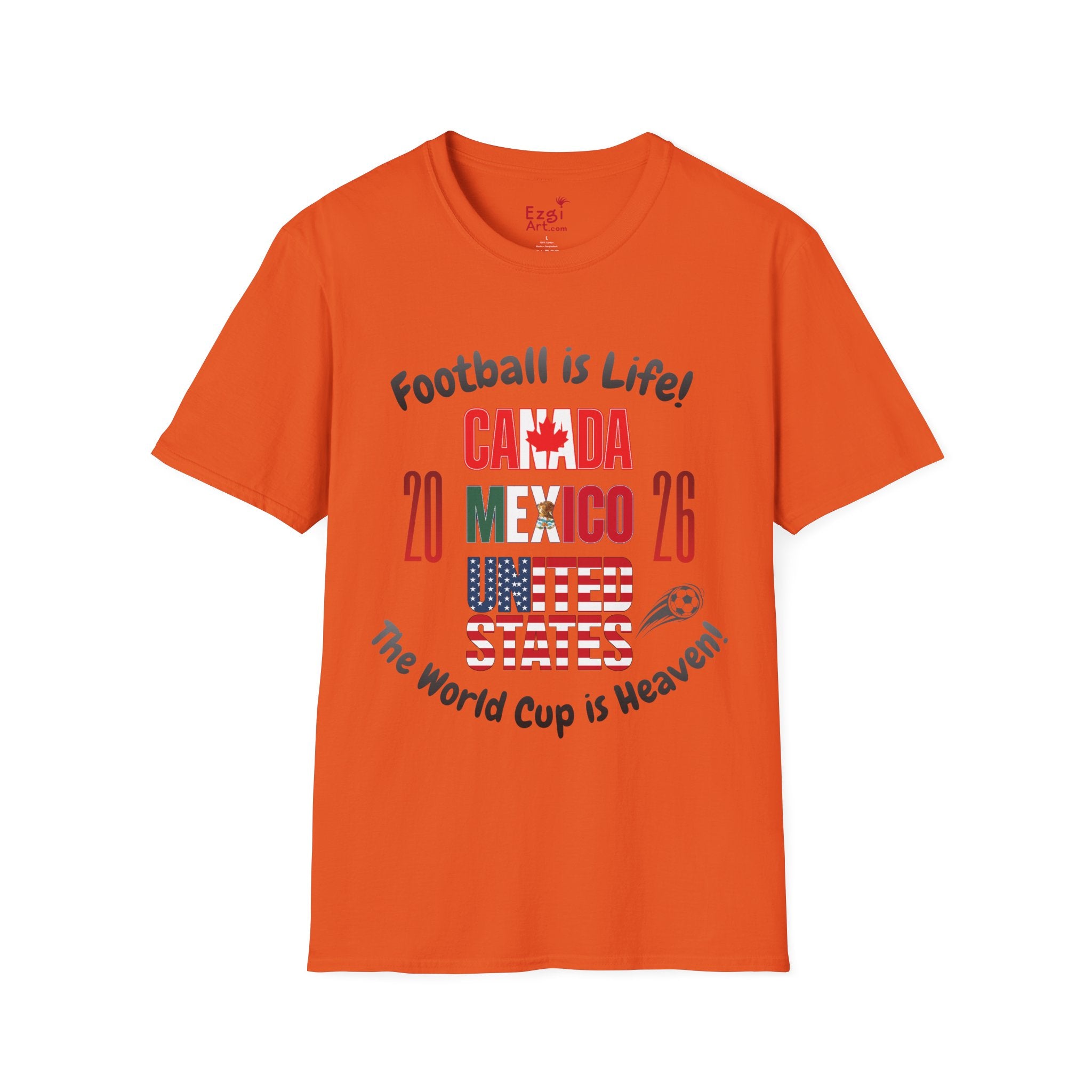 Canada Mexico USA 2026 World Cup | Heaven | Dark Text | Lightweight