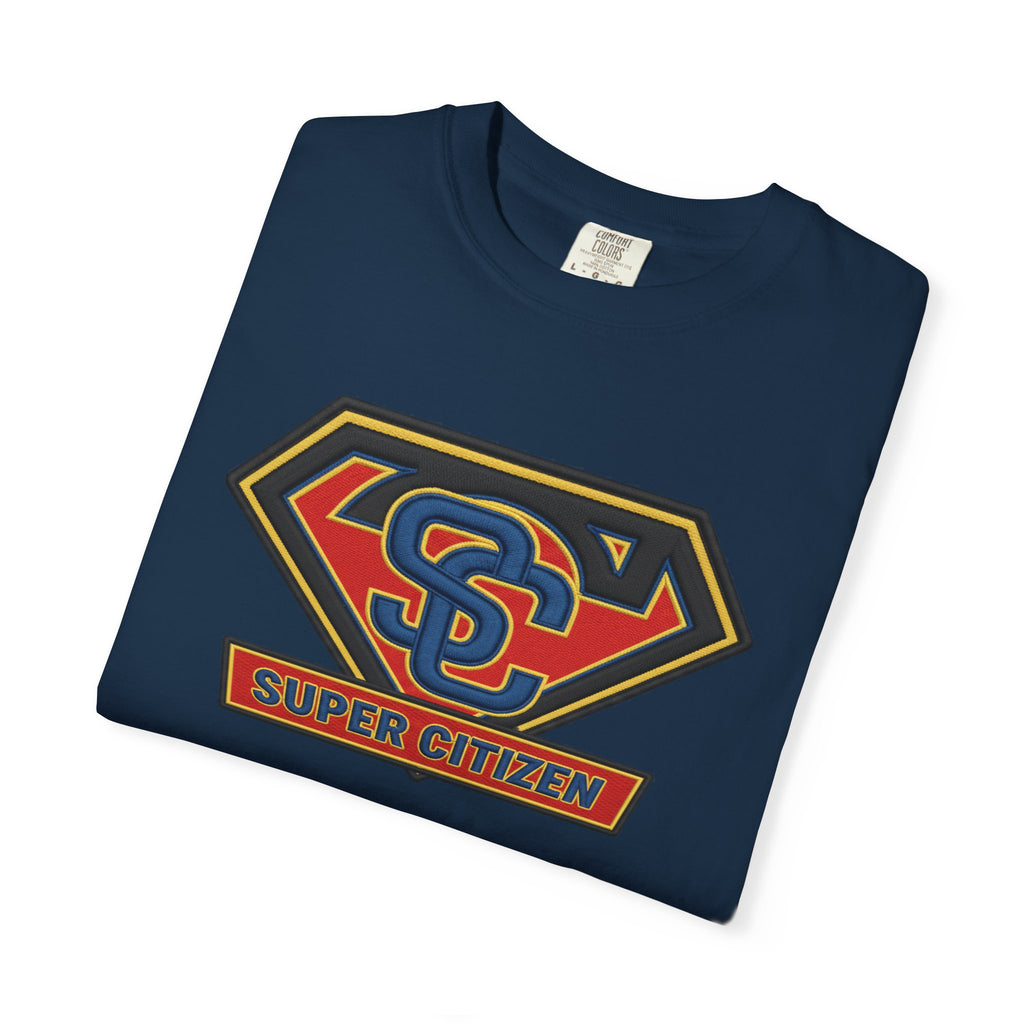 Super Citizen Graphic T-Shirt — "Pays More Tax Than" Protest Tee (Yellow Text) - A protest tee for everyday people. Regular citizens pay more taxes than wealthy ones. Wear it to show your frustration...