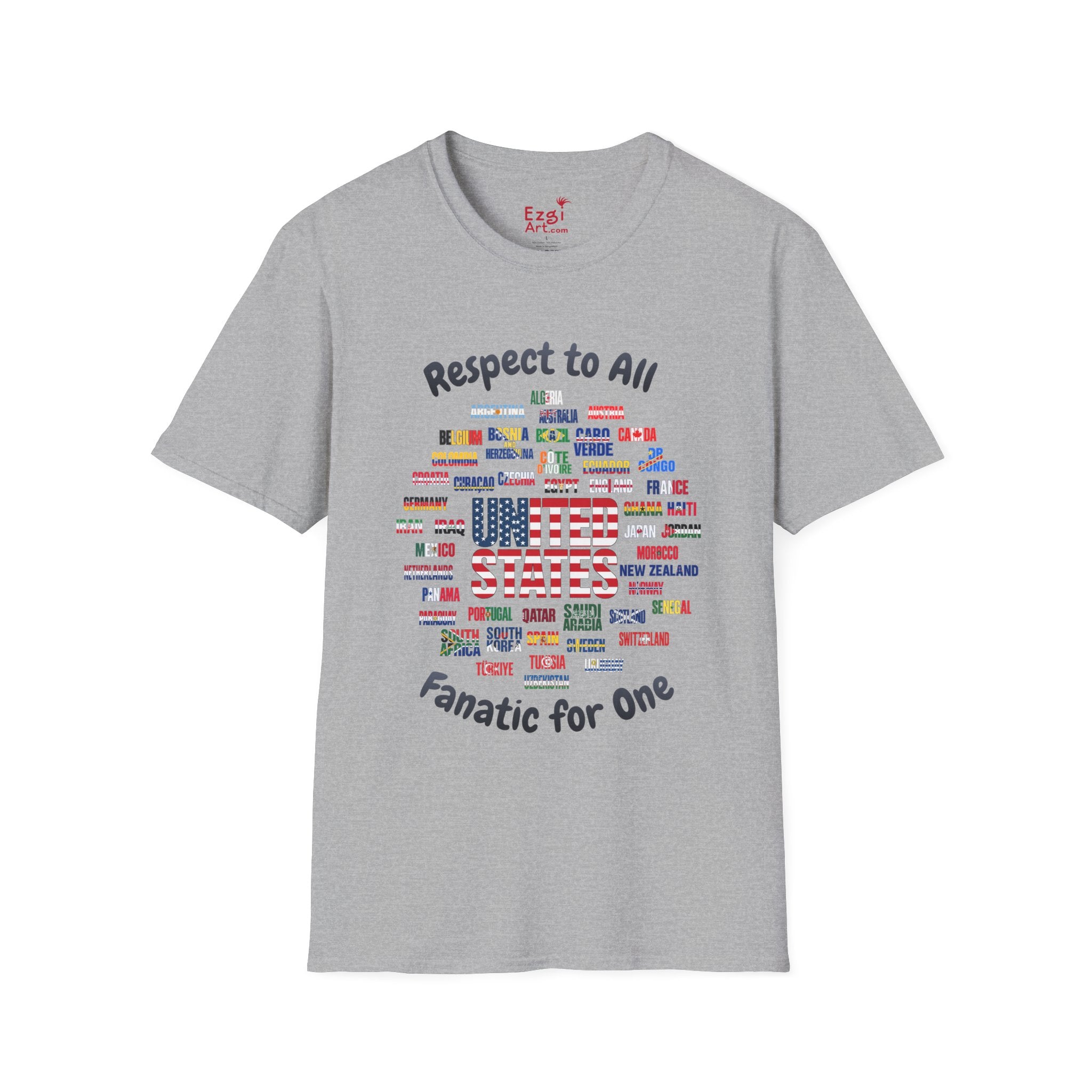 USA Fan Soccer Tee | Dark Text | Lightweight