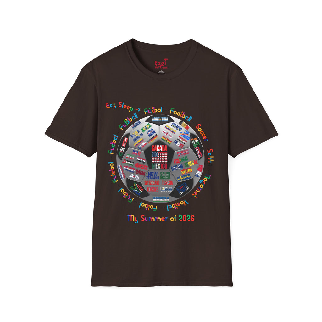 Soccer World Cup | “Eat, Sleep, Football, My Summer 2026" | Colorful Text | Lightweight