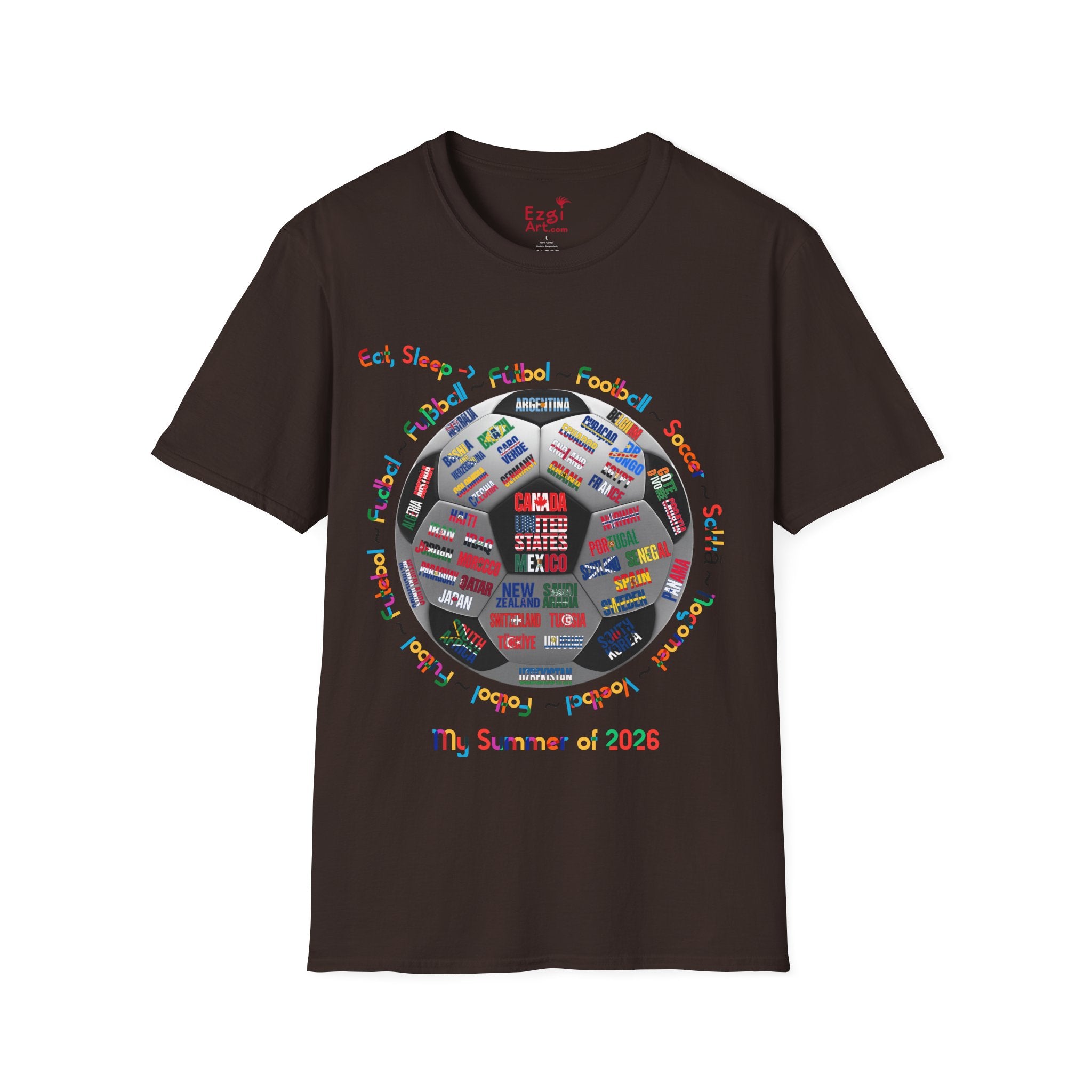 Soccer World Cup | “Eat, Sleep, Football, My Summer 2026" | Colorful Text | Lightweight