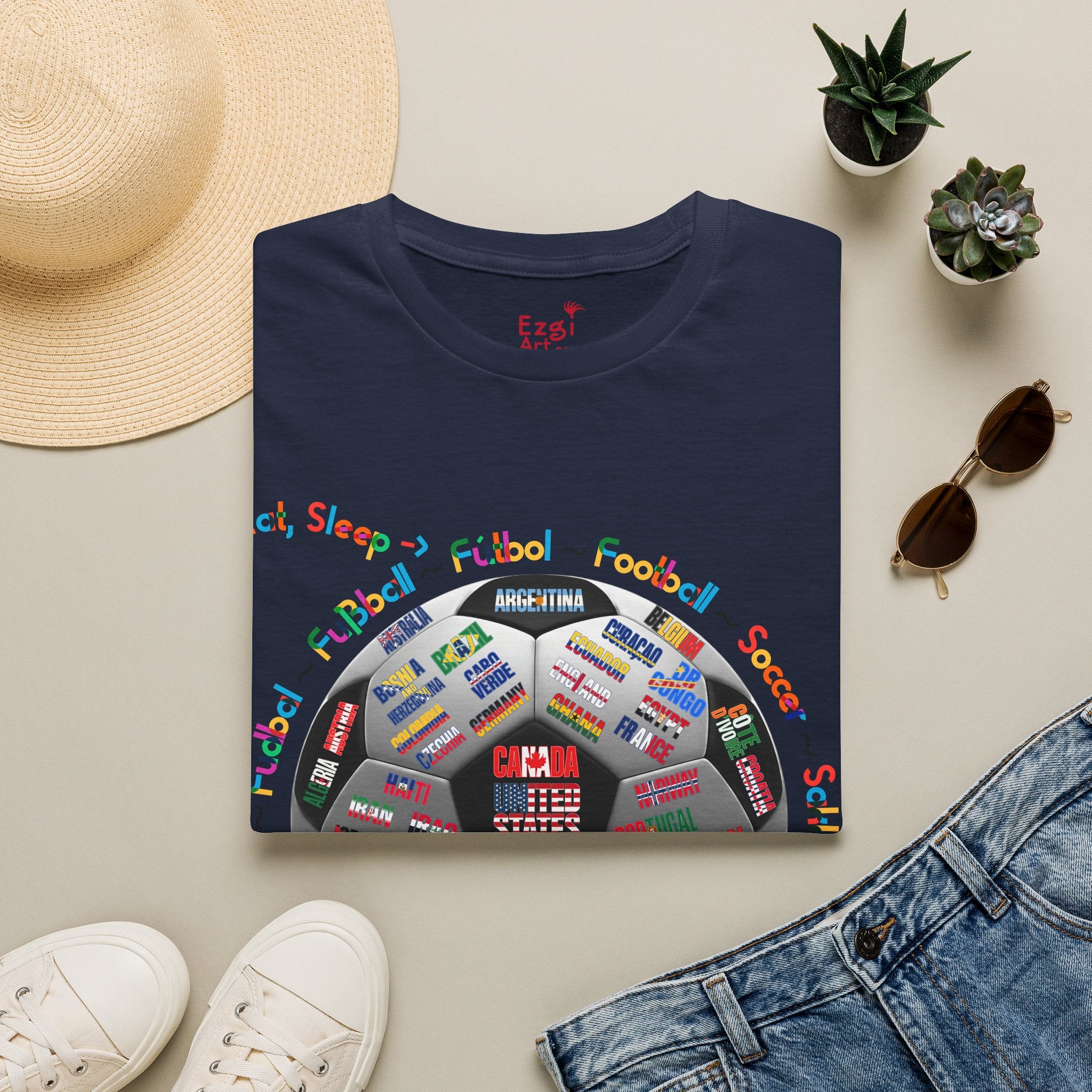 Soccer World Cup | “Eat, Sleep, Football, My Summer 2026" | Colorful Text | Lightweight