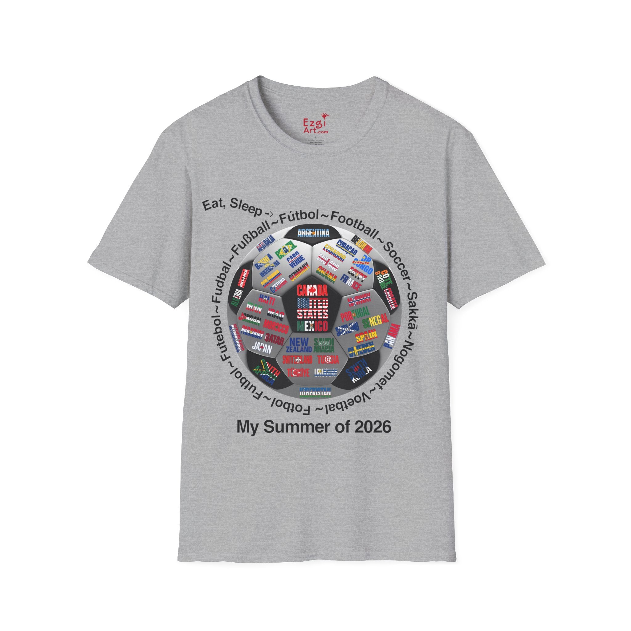 Soccer World Cup | “Eat, Sleep, Football, My Summer 2026" | White or Black Text | Lightweight