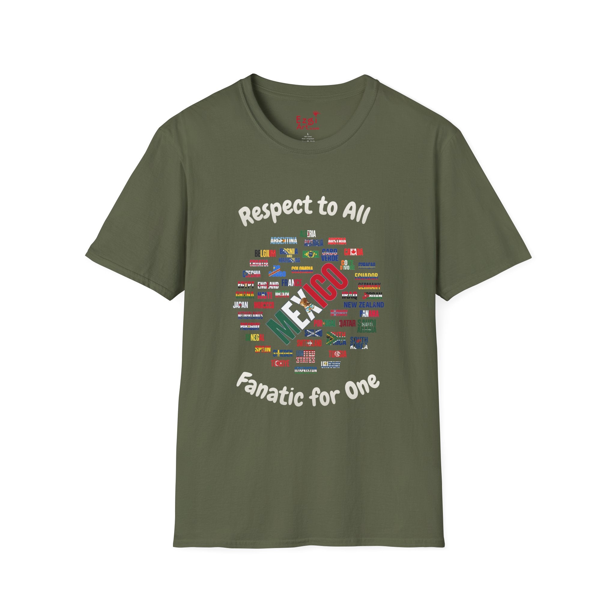 Mexico Fan Soccer Tee | White Text | Lightweight