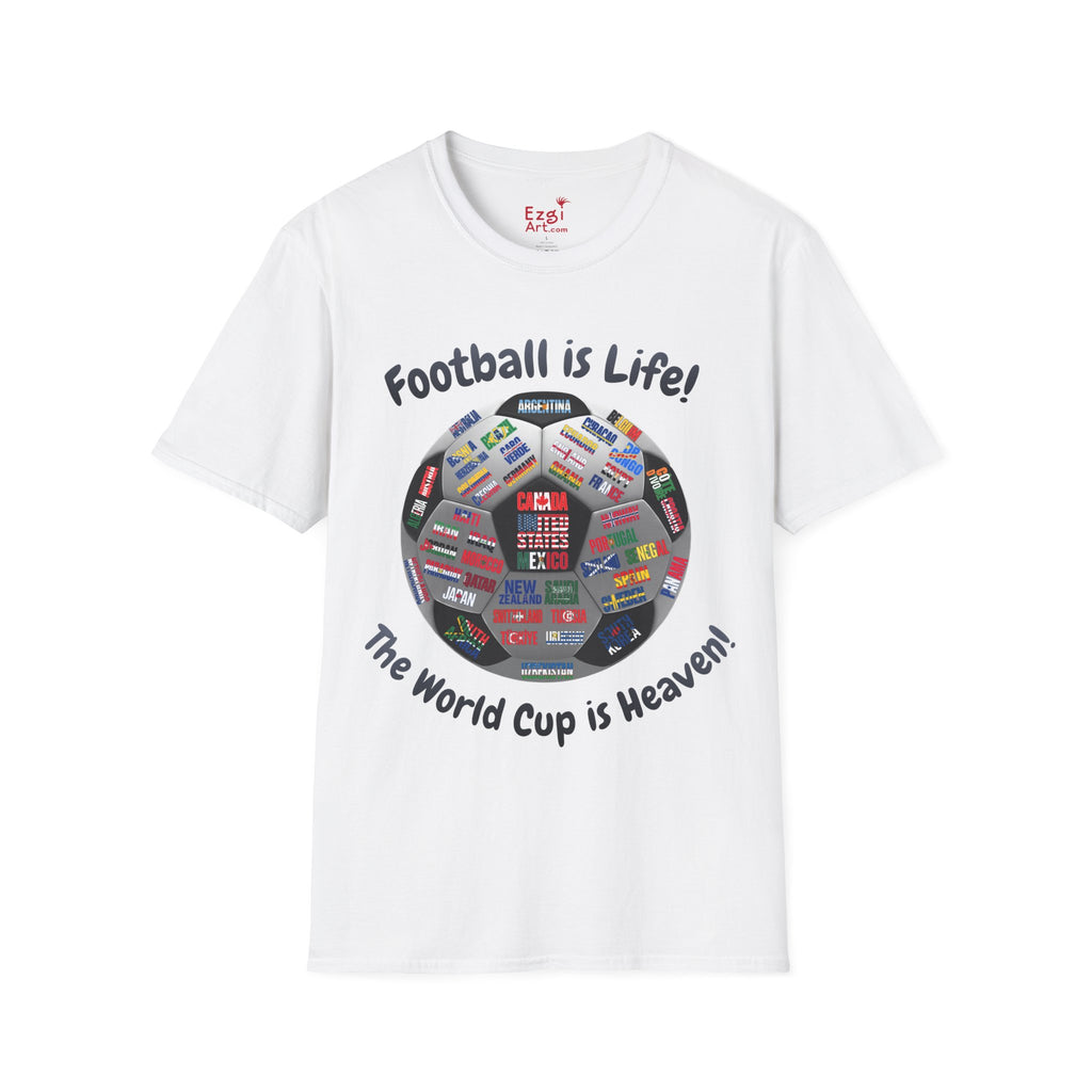 World Cup is Heaven | All Teams Ball Design | Dark Text | Lightweight