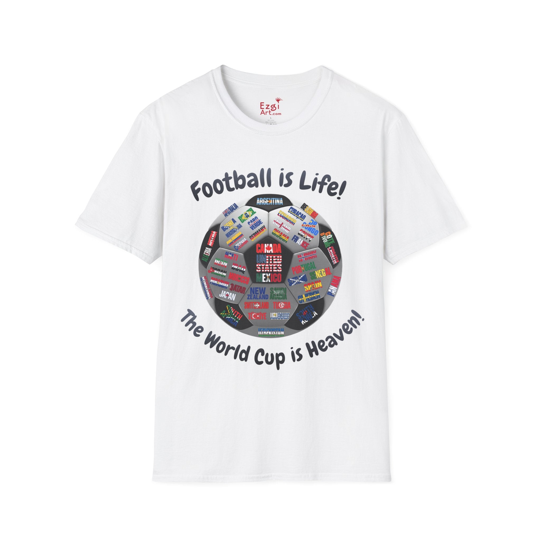 World Cup is Heaven | All Teams Ball Design | Dark Text | Lightweight