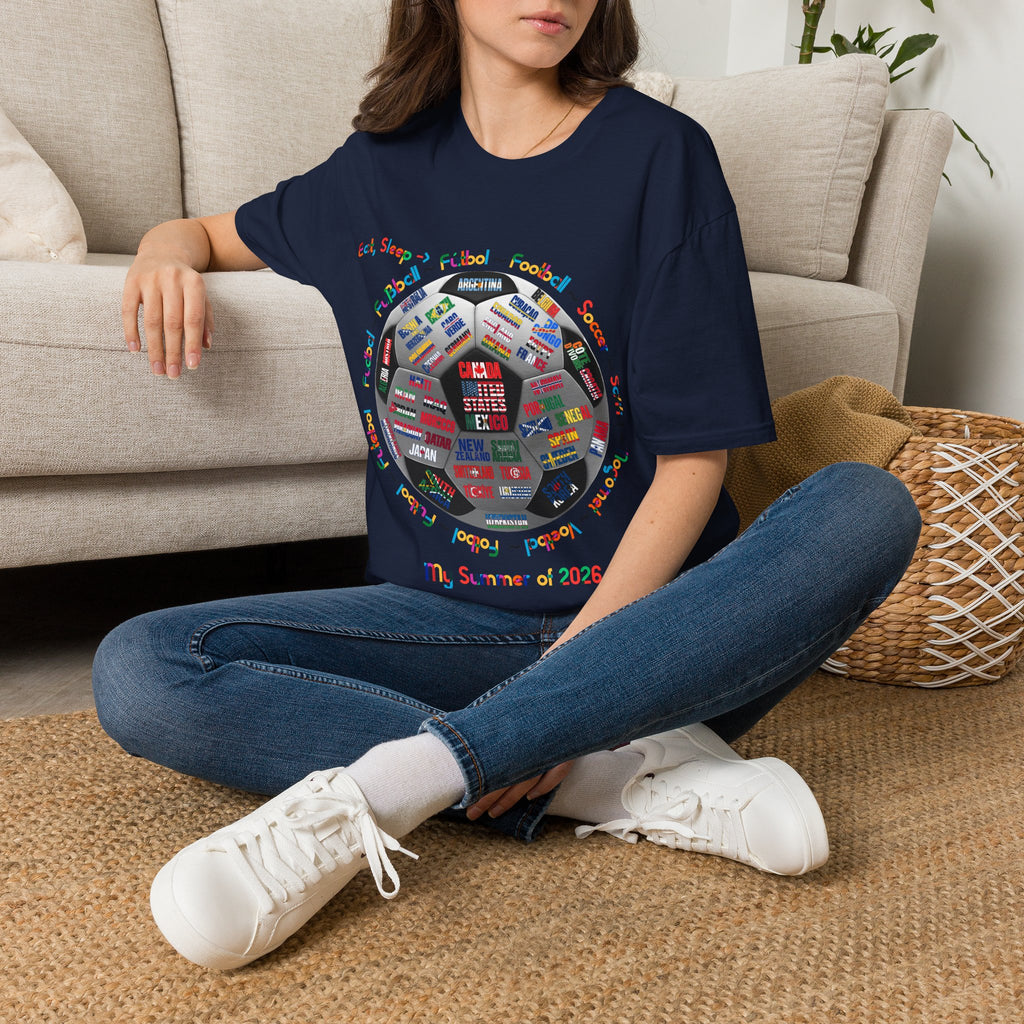 Soccer World Cup | “Eat, Sleep, Football, My Summer 2026" | Colorful Text | Lightweight