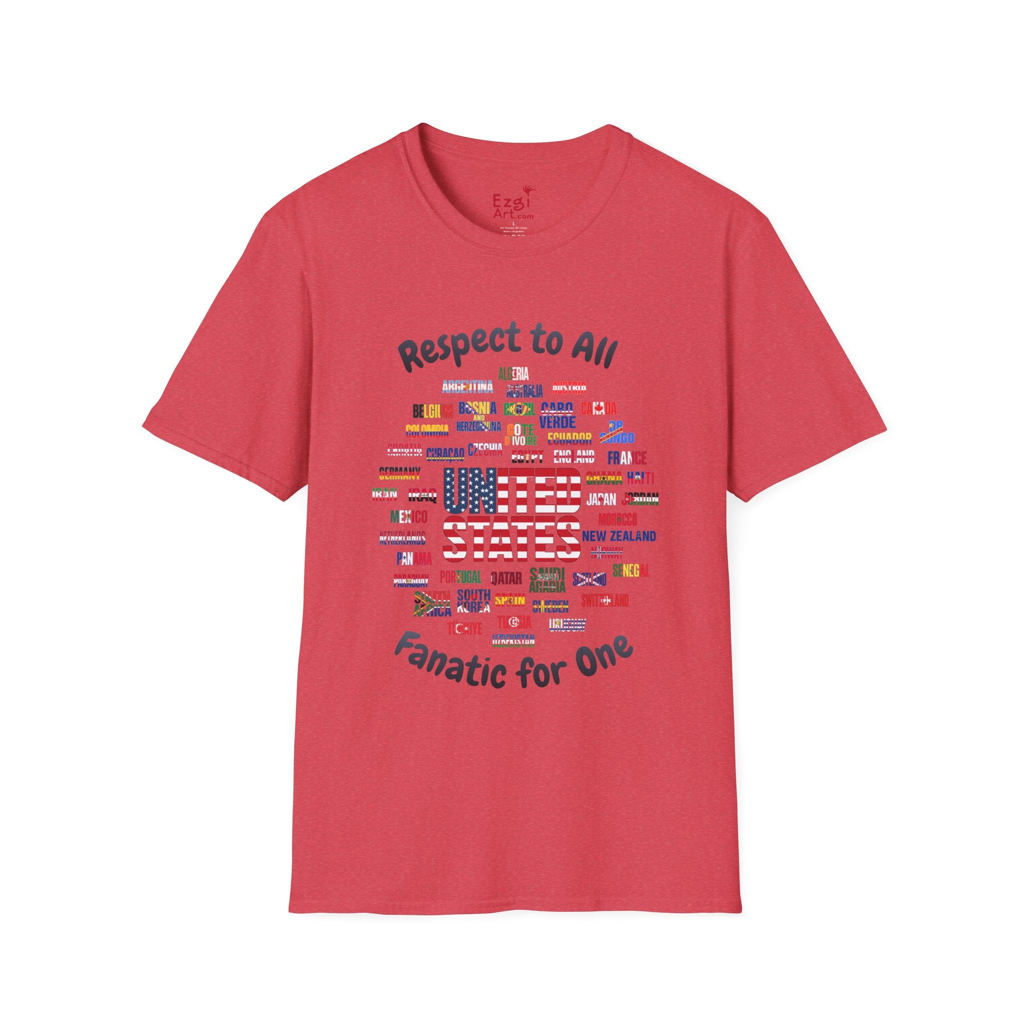 USA Fan Soccer Tee | Dark Text | Lightweight