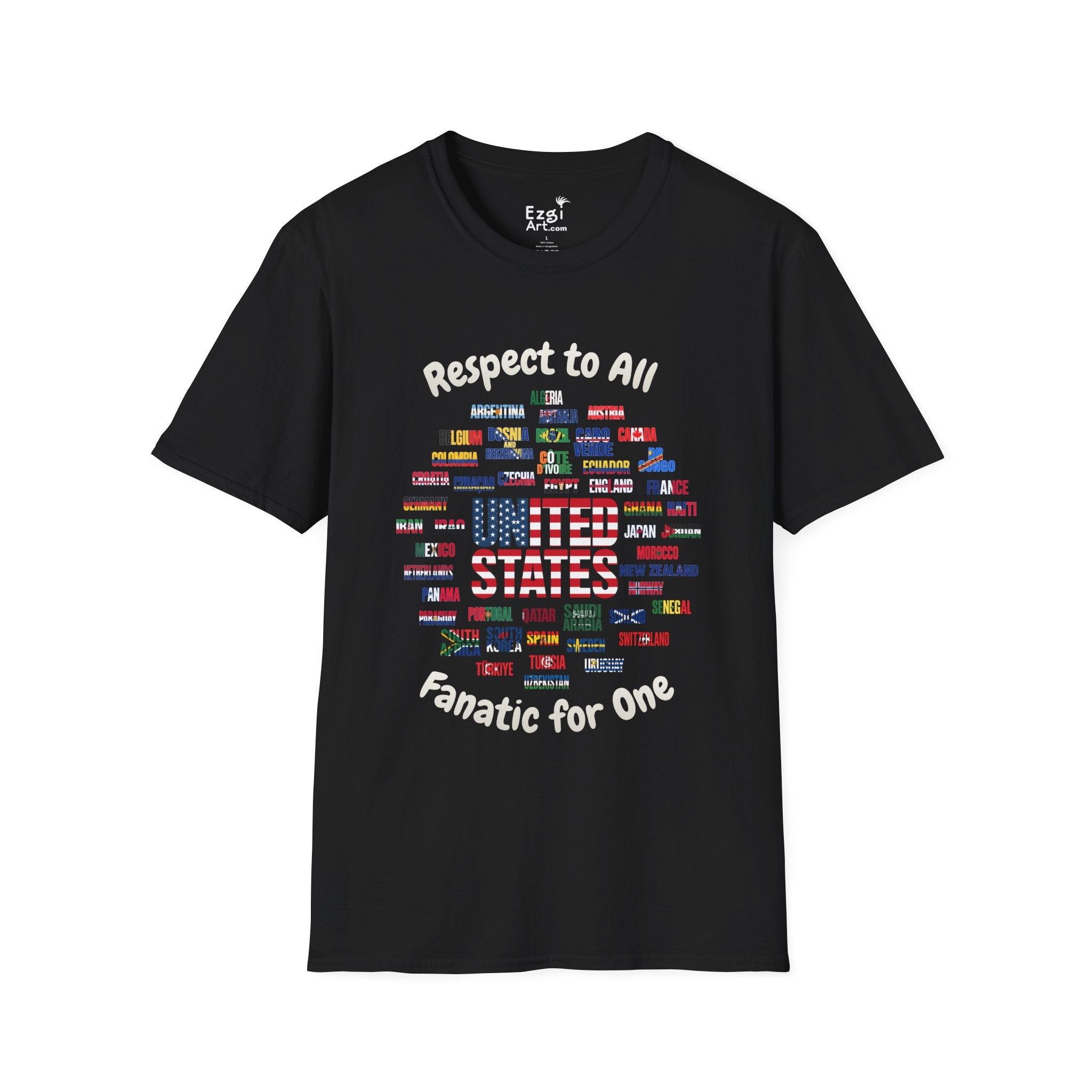 USA Fan Soccer Tee | White Text | Lightweight