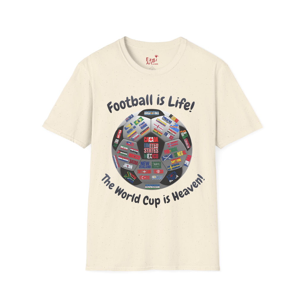 World Cup is Heaven | All Teams Ball Design | Dark Text | Lightweight