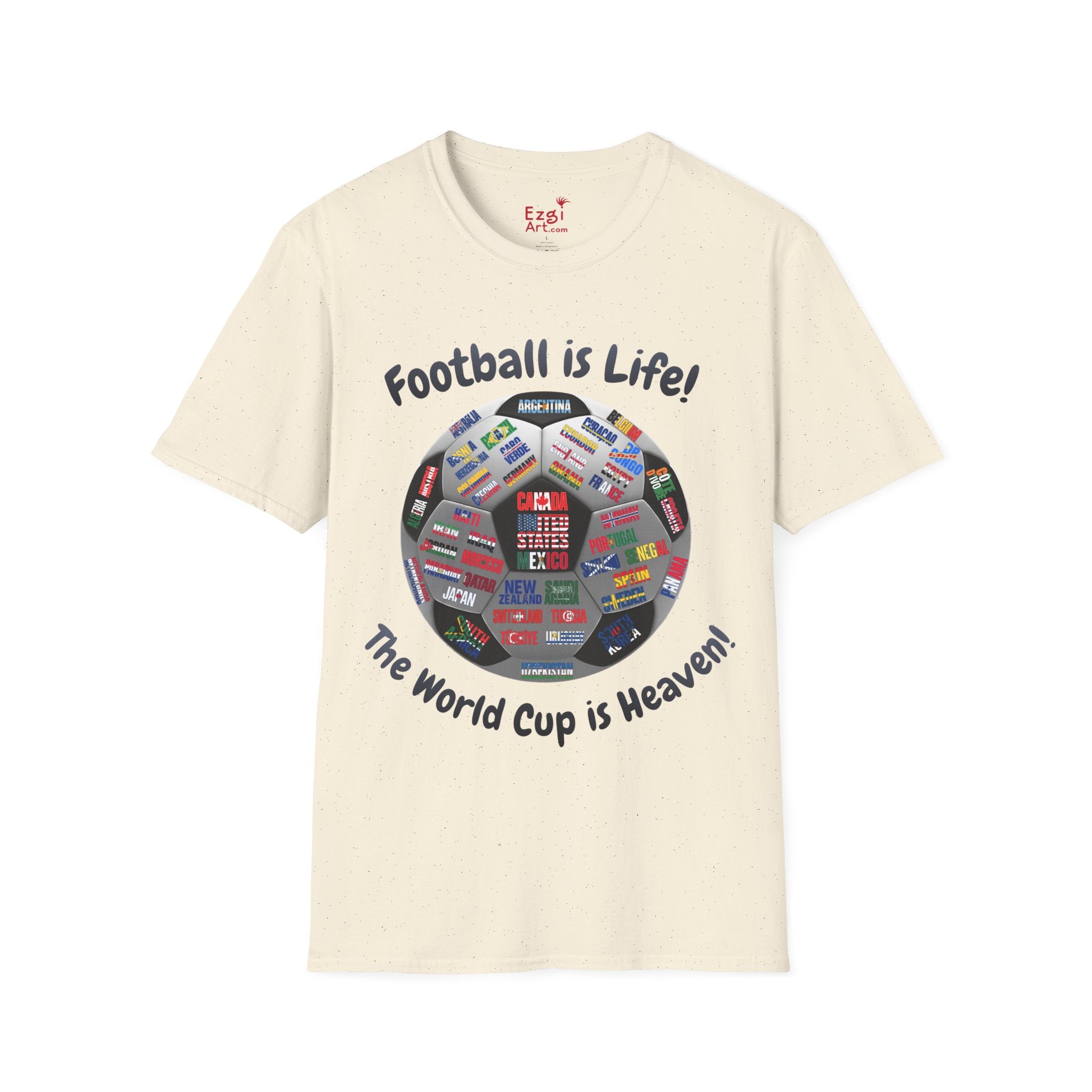 World Cup is Heaven | All Teams Ball Design | Dark Text | Lightweight