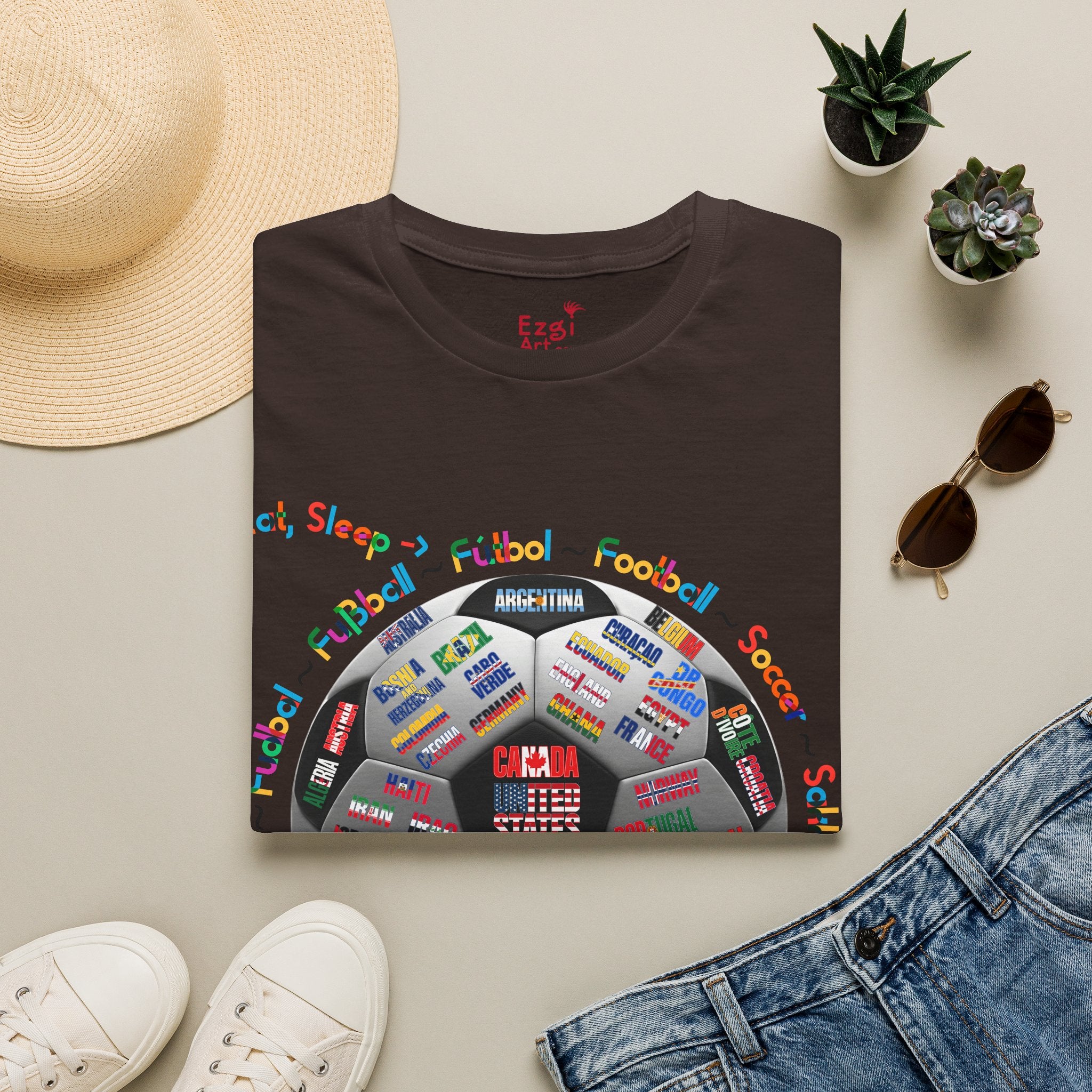 Soccer World Cup | “Eat, Sleep, Football, My Summer 2026" | Colorful Text | Lightweight