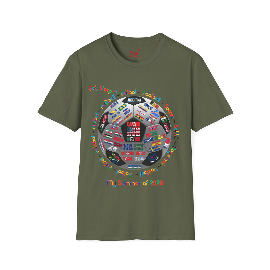 Soccer World Cup | “Eat, Sleep, Football, My Summer 2026" | Colorful Text | Lightweight