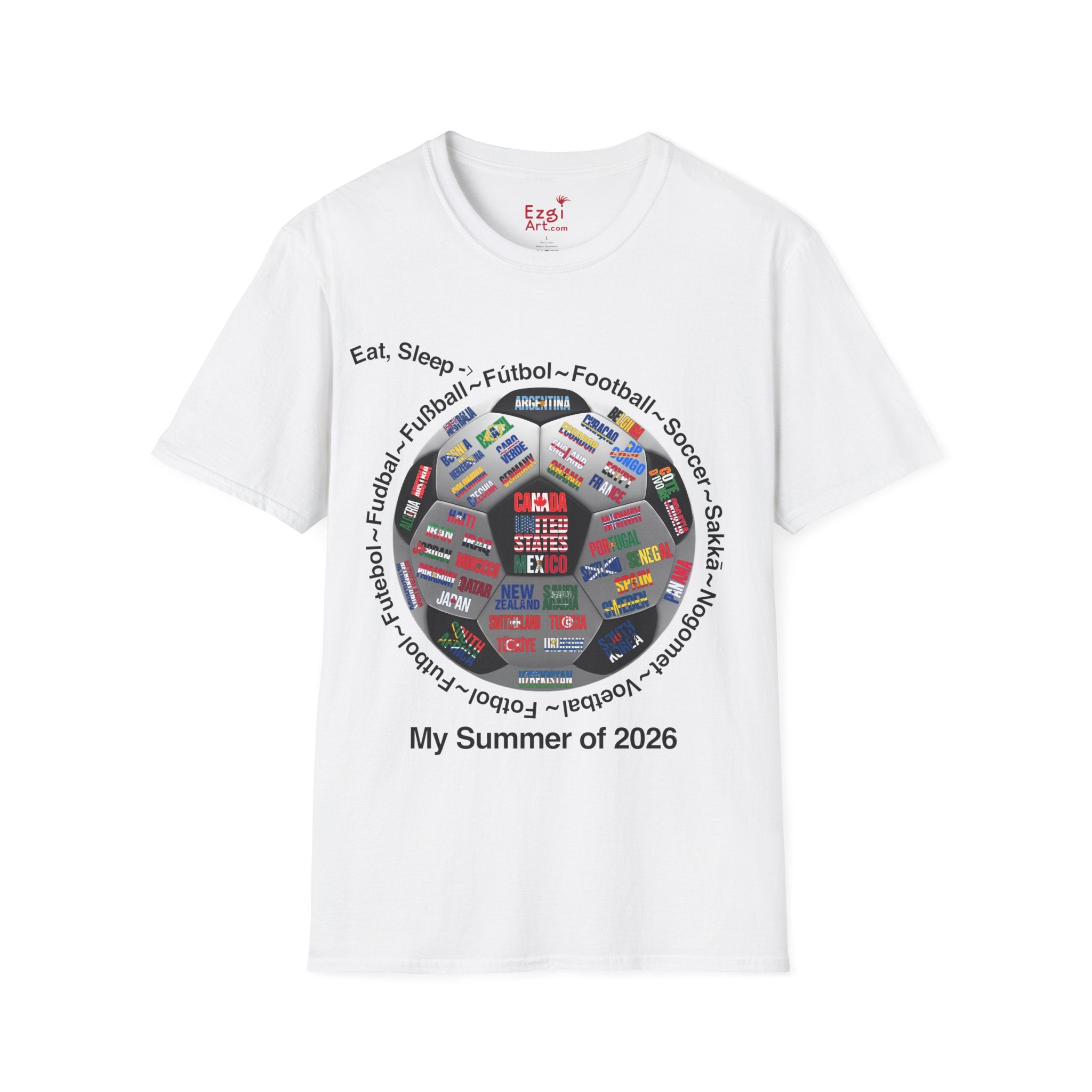 Soccer World Cup | “Eat, Sleep, Football, My Summer 2026" | White or Black Text | Lightweight