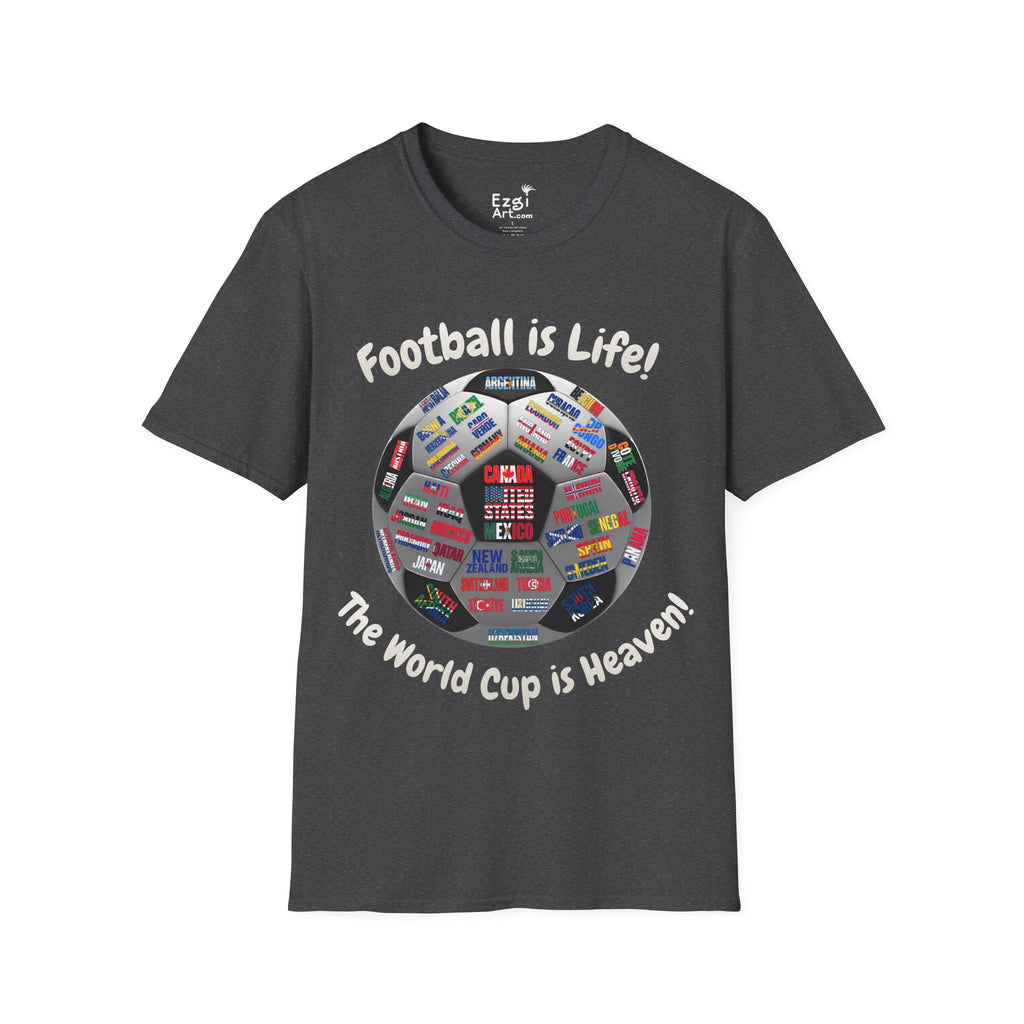 World Cup is Heaven | All Teams Ball Design | White Text | Lightweight